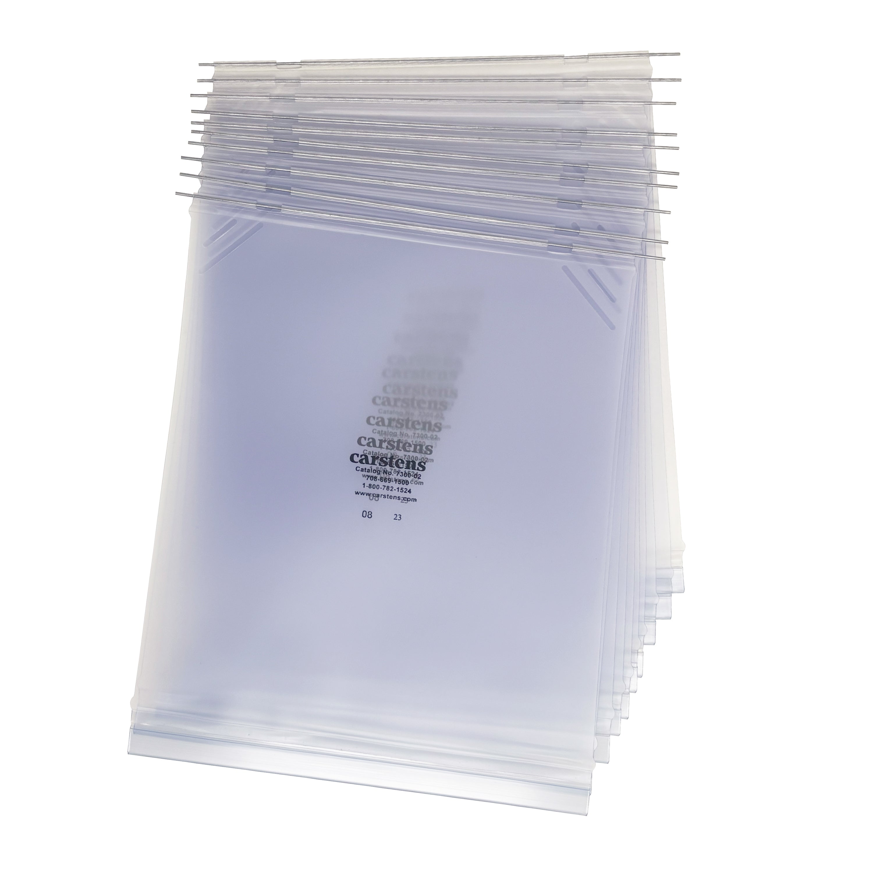 10-Pack Vinyl Replacement Pockets for Kardex-Visitrays