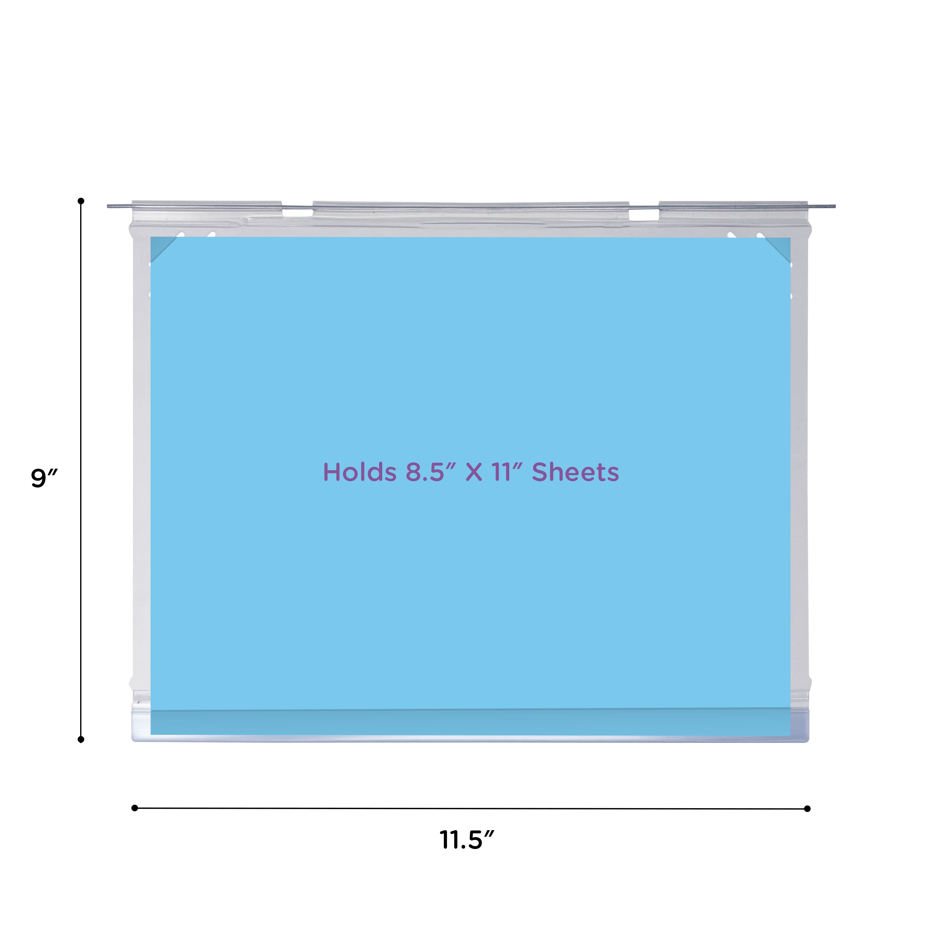 10-Pack Vinyl Replacement Pockets for Kardex-Visitrays