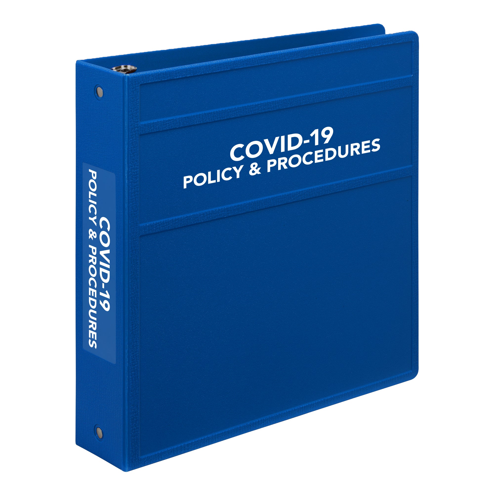 COVID-19 Policies and Procedures 3-Ring Binder with 9-Tab Plastic Divider Set – Side Opening