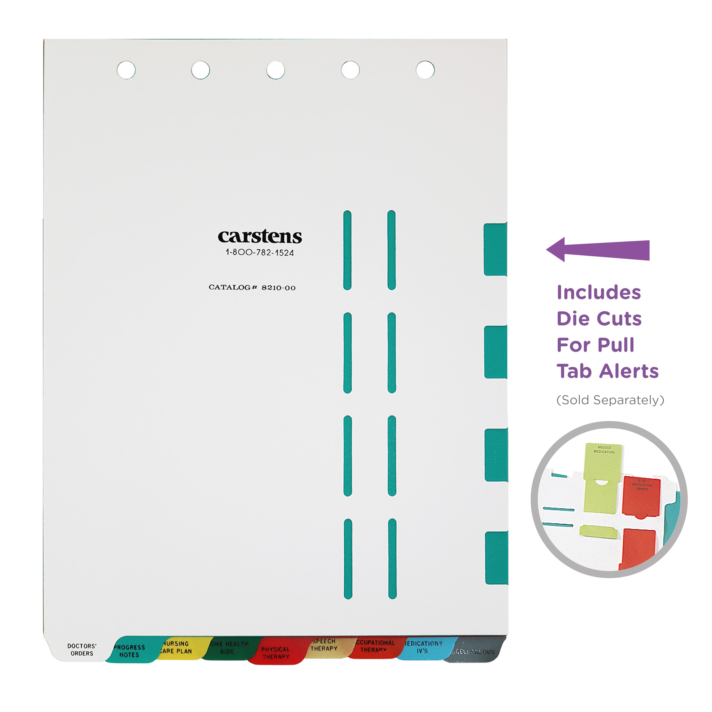 Heavy Duty Plastic At-Home Healthcare Divider Sets for Top Opening Binders
