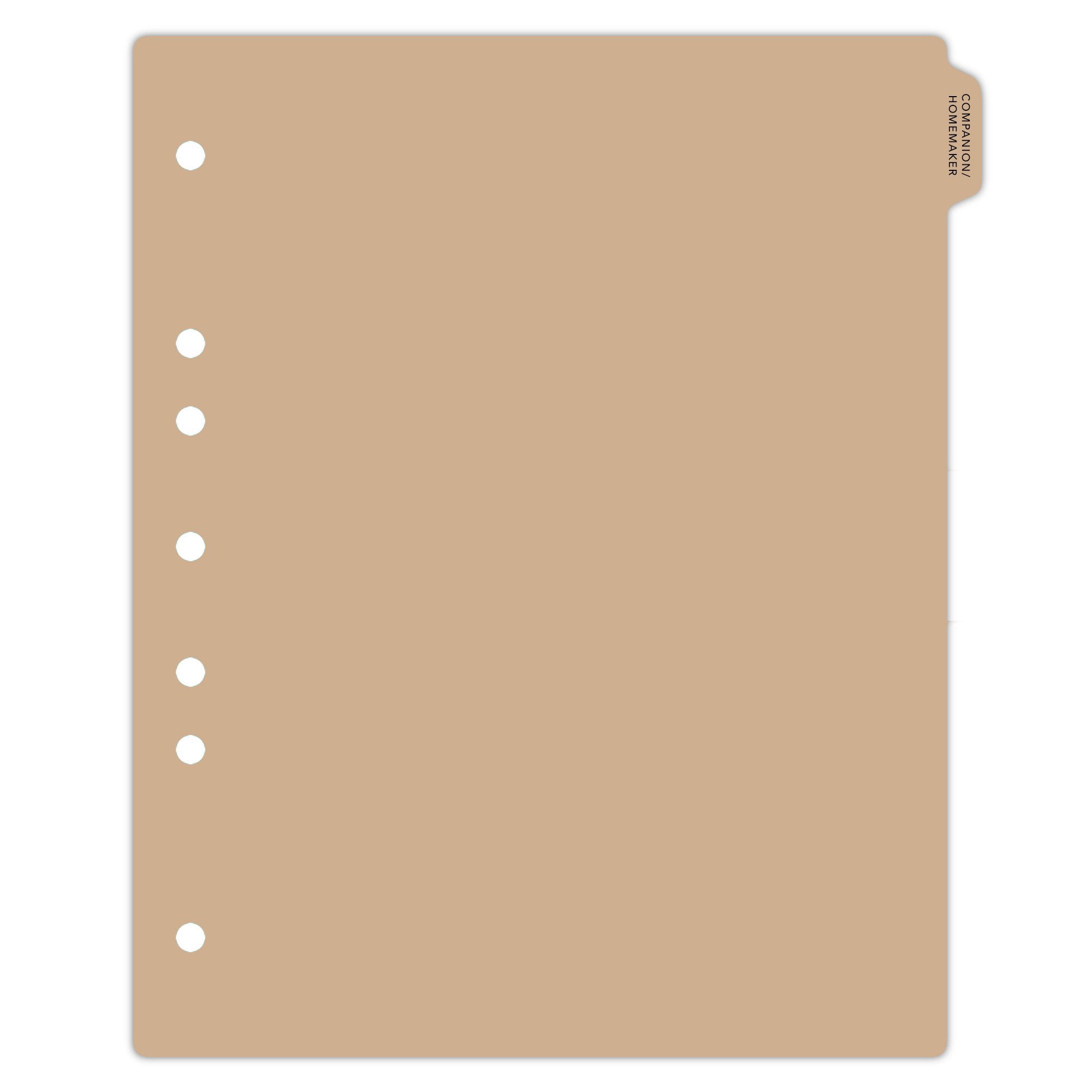 Heavy Duty Plastic Medical Chart Divider Tabs, Side Tab, 1/9 Cut, Tab 1 Position