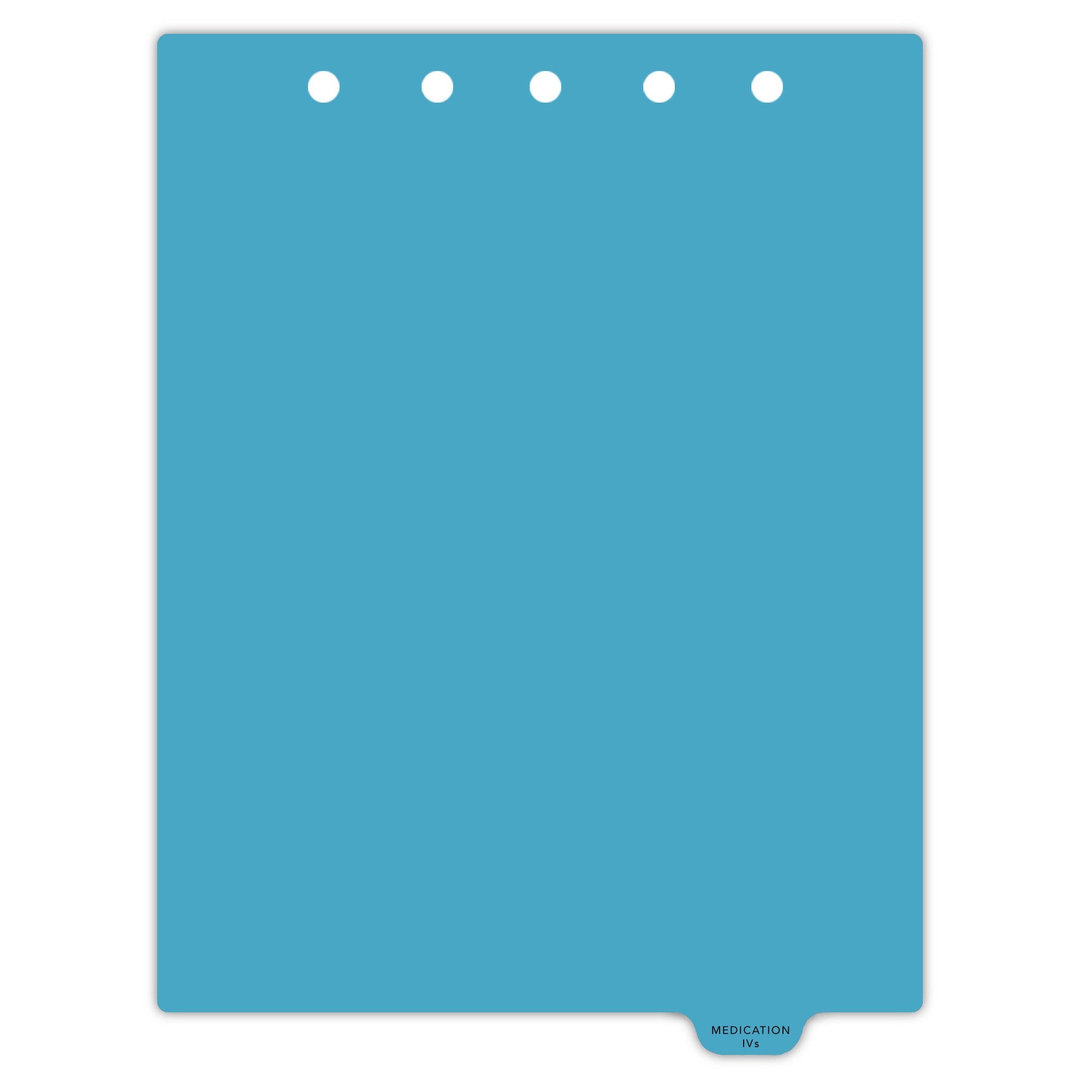 Heavy Duty Plastic Medical Chart Divider Tabs, Bottom Tab, 1/9 Cut, Tab 8 Position