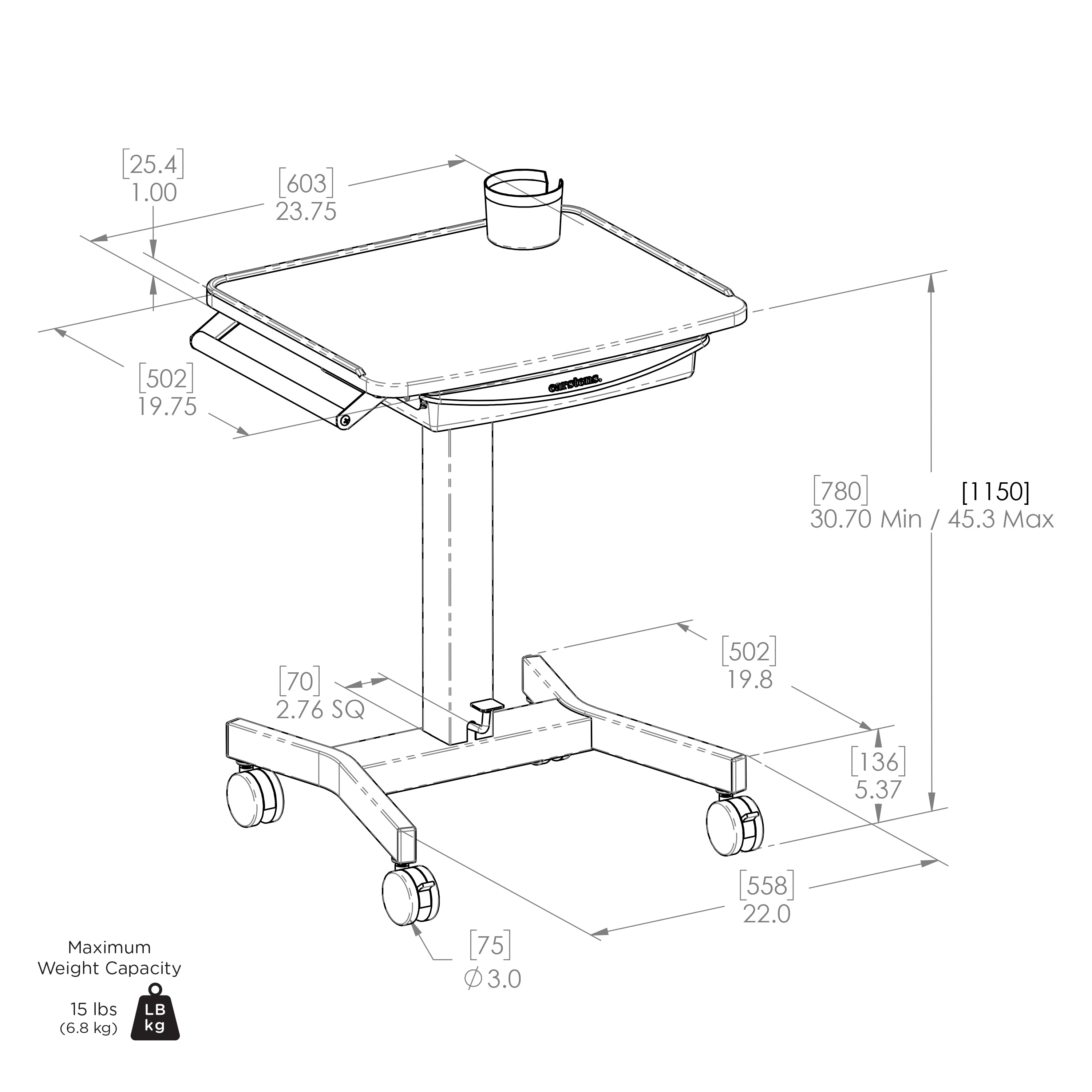 Carstens CarePod™ Lite Mobile Workstation