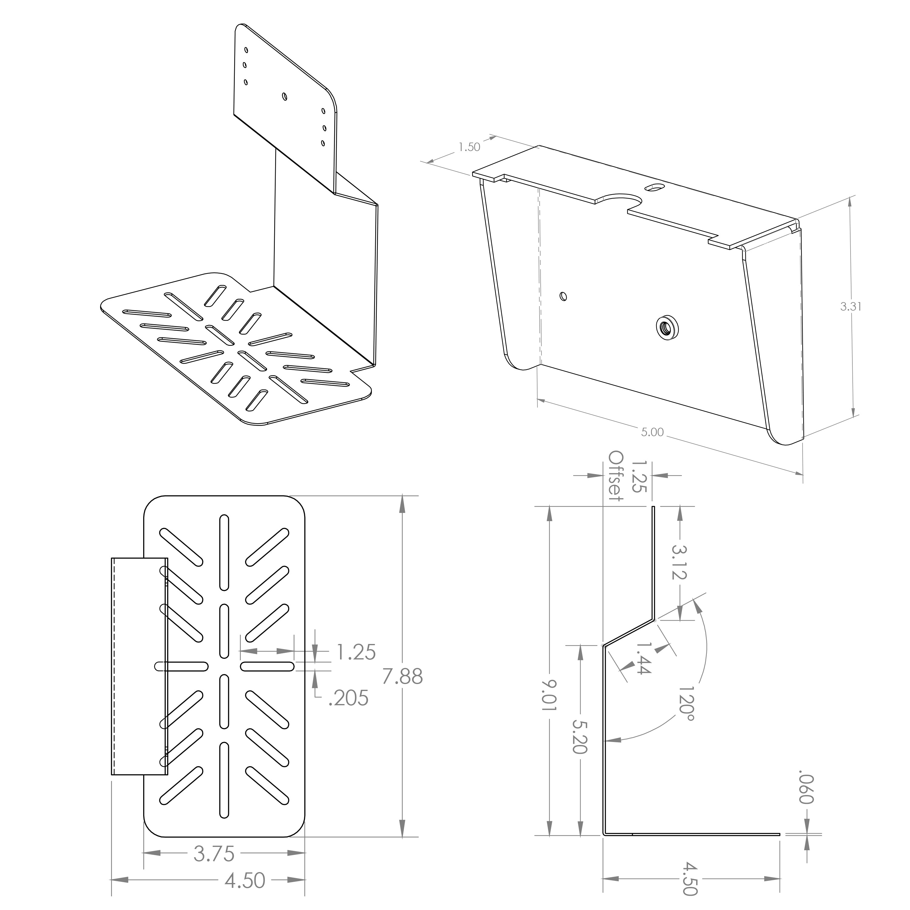 CarePod™ Lite Scanner & Printer Holder