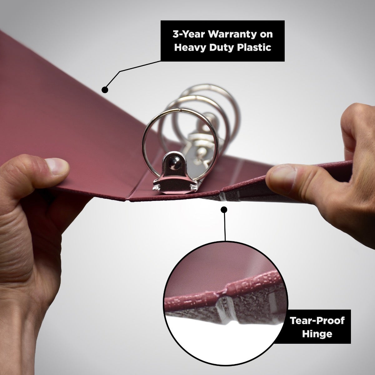 1-Inch Heavy Duty 3-Ring Binder for Medical Charting – Side Opening