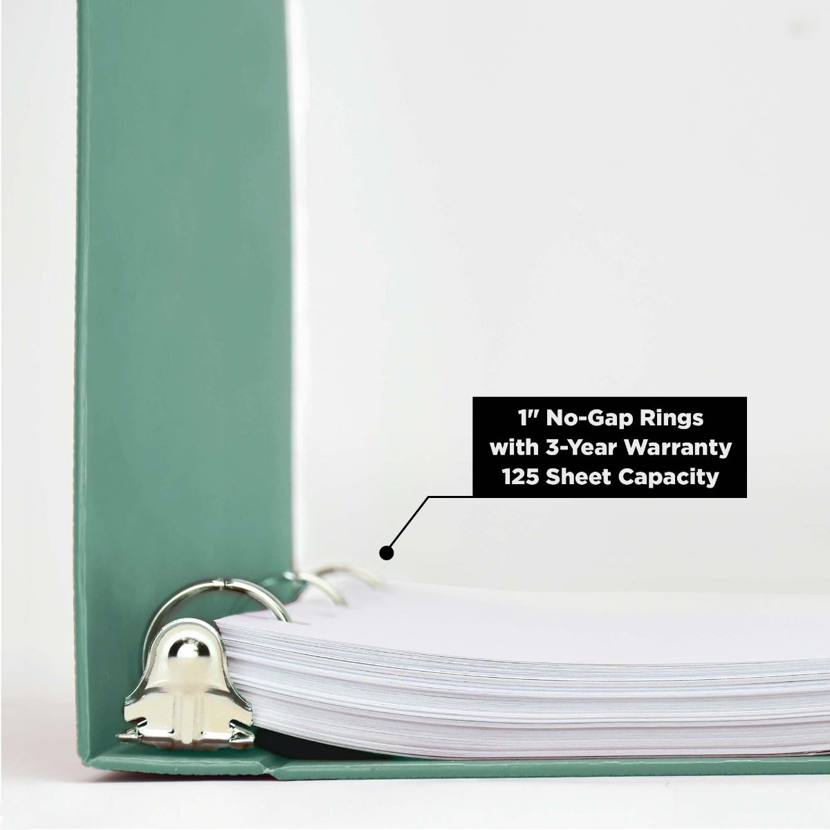 1-Inch Heavy Duty 3-Ring Binder for Medical Charting – Side Opening