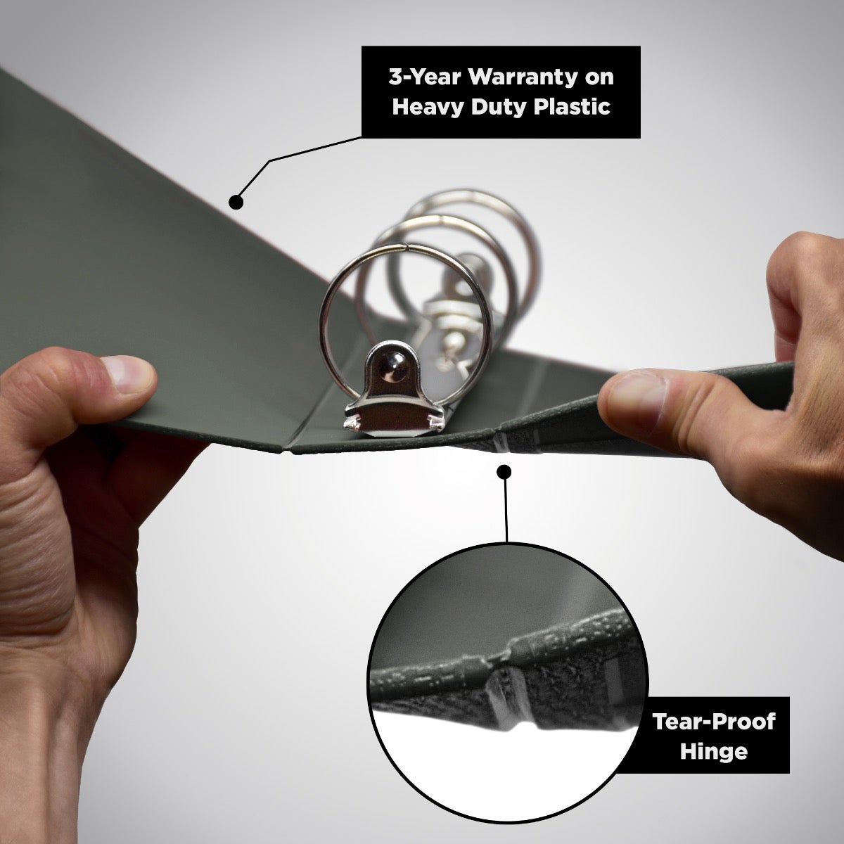 1-Inch Heavy Duty 3-Ring Binder for Medical Charting – Side Opening
