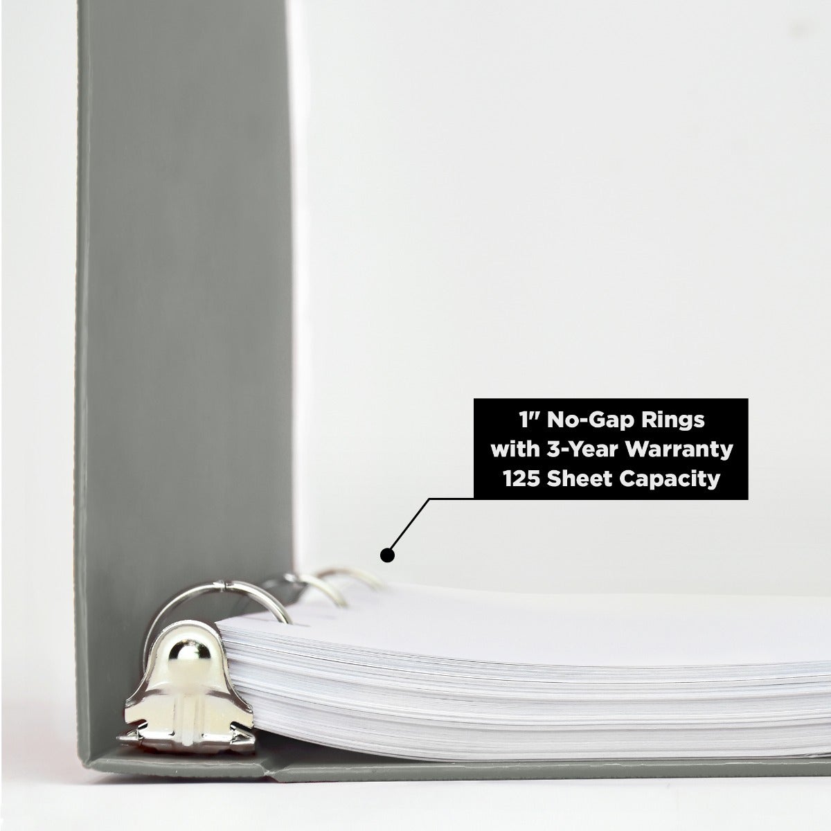 1-Inch Heavy Duty 3-Ring Binder for Medical Charting – Top Opening