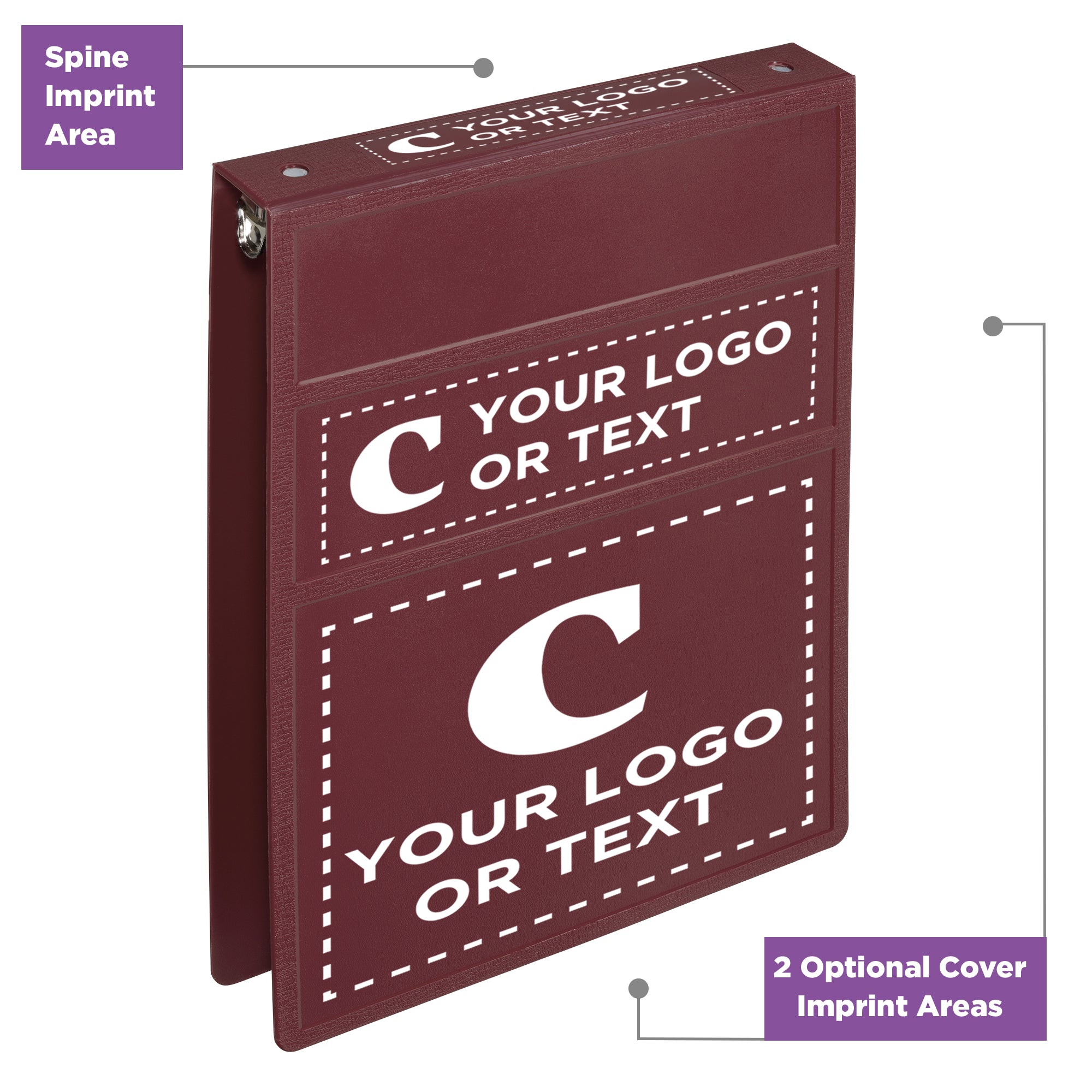 Custom 1-Inch Binder with Logo – Heavy Duty Top-Opening
