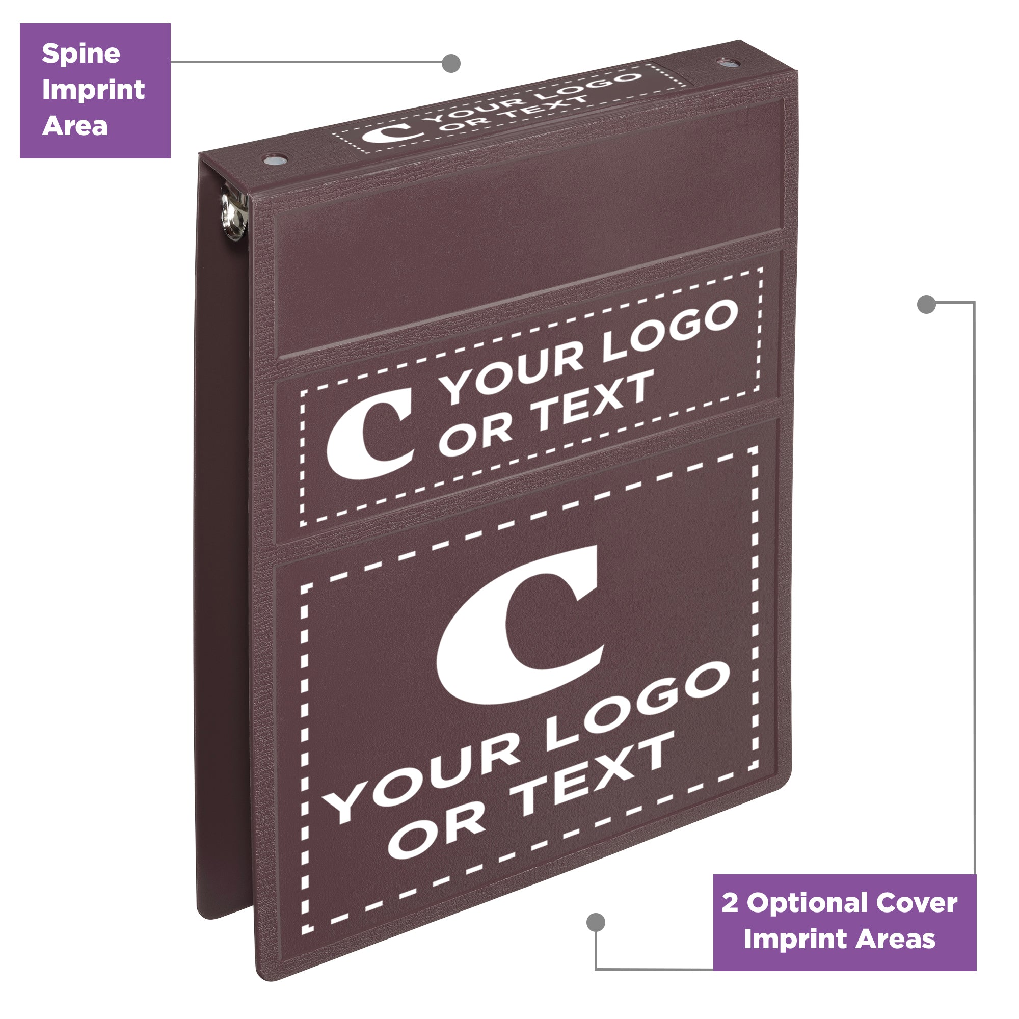 Custom 1-Inch Binder with Logo – Heavy Duty Top-Opening