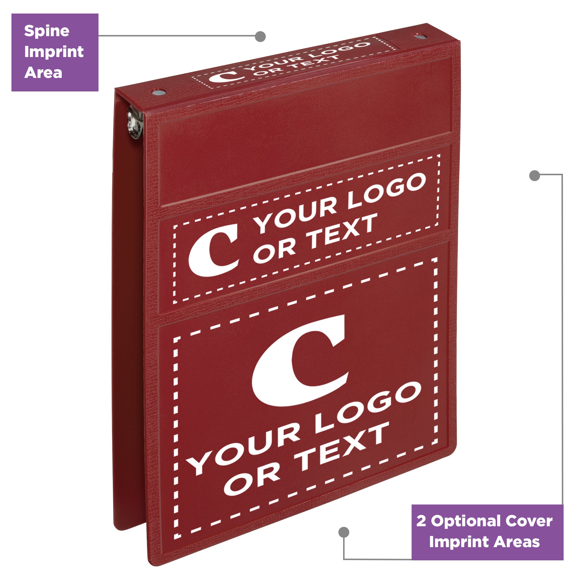 Custom 1-Inch Binder with Logo – Heavy Duty Top-Opening