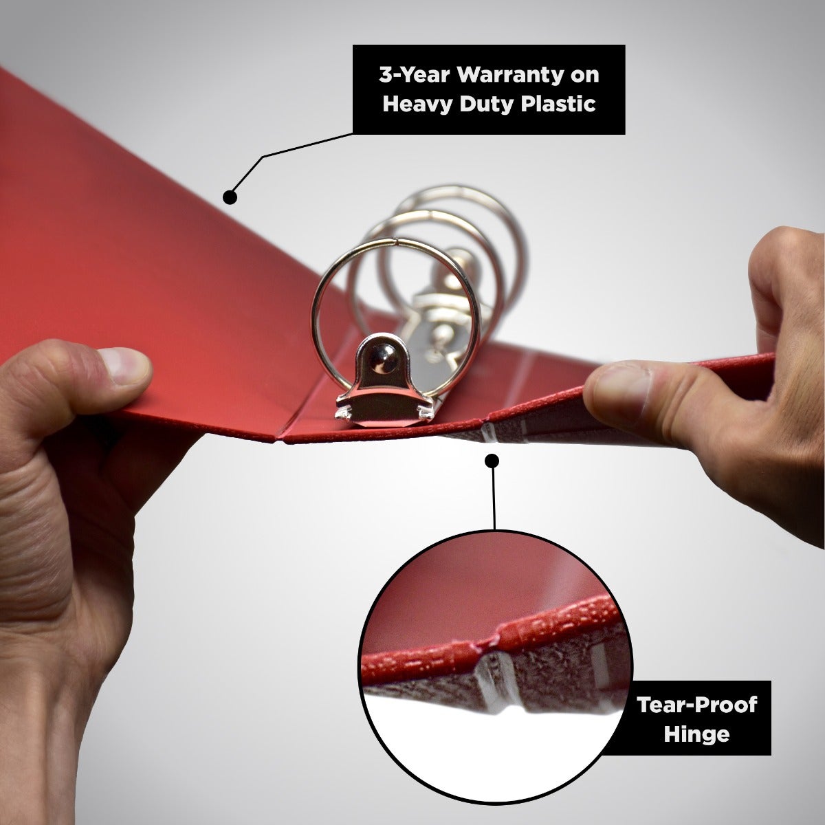 1-Inch Heavy Duty 3-Ring Binder for Medical Charting – Top Opening