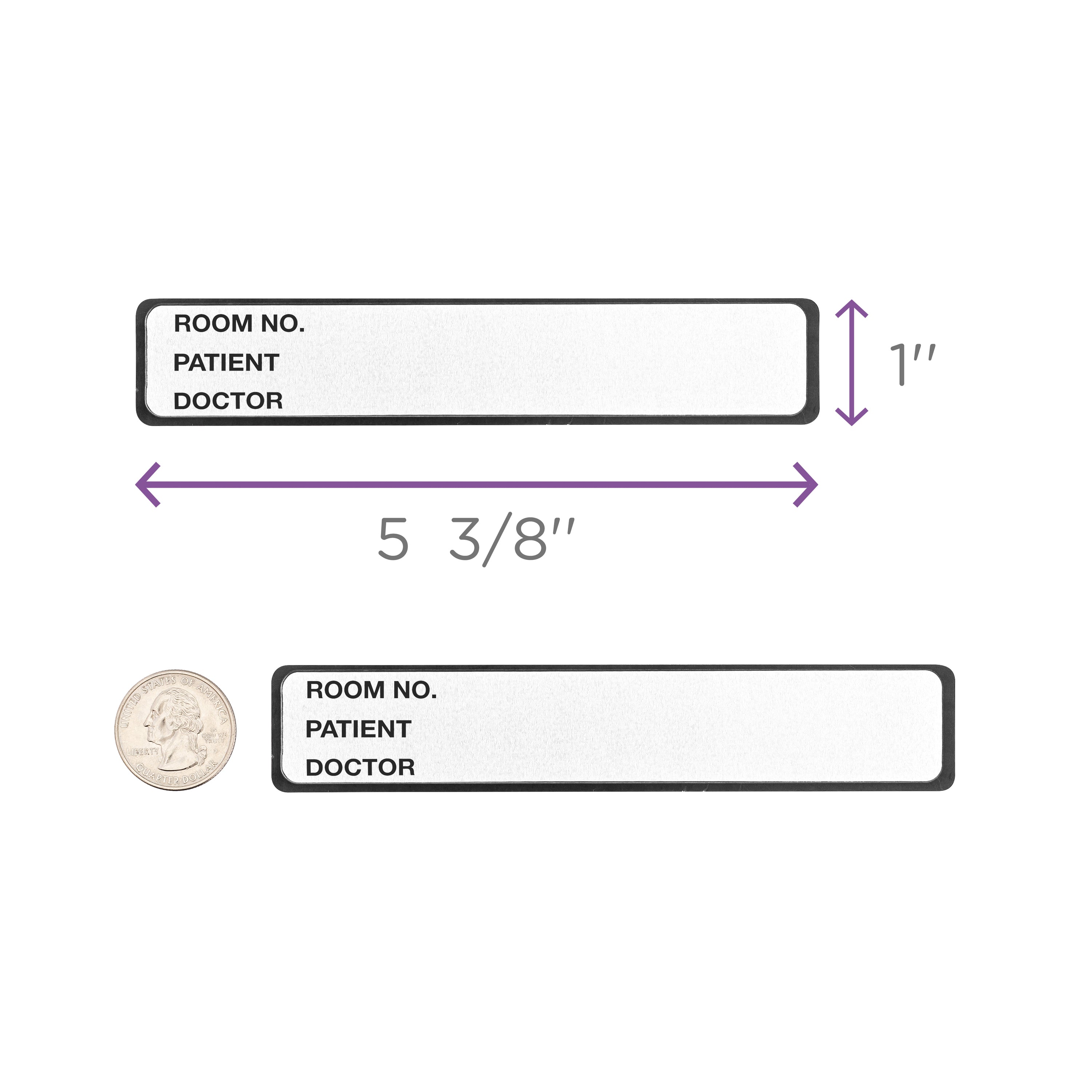 Room No. / Patient / Doctor Preprinted ID Labels for 1” Ring Binder Spines - Roll of 200