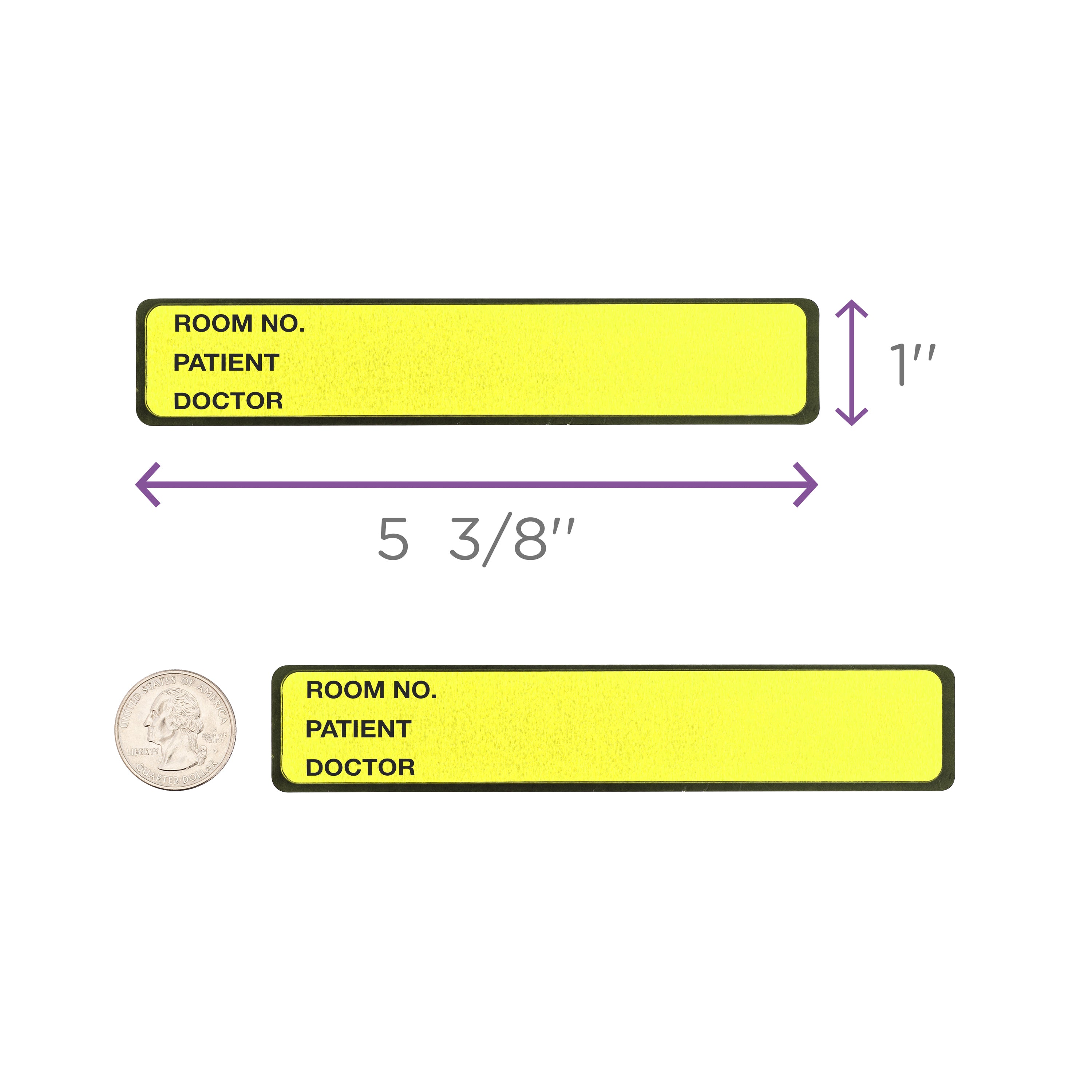 Room No. / Patient / Doctor Preprinted ID Labels for 1” Ring Binder Spines - Roll of 200