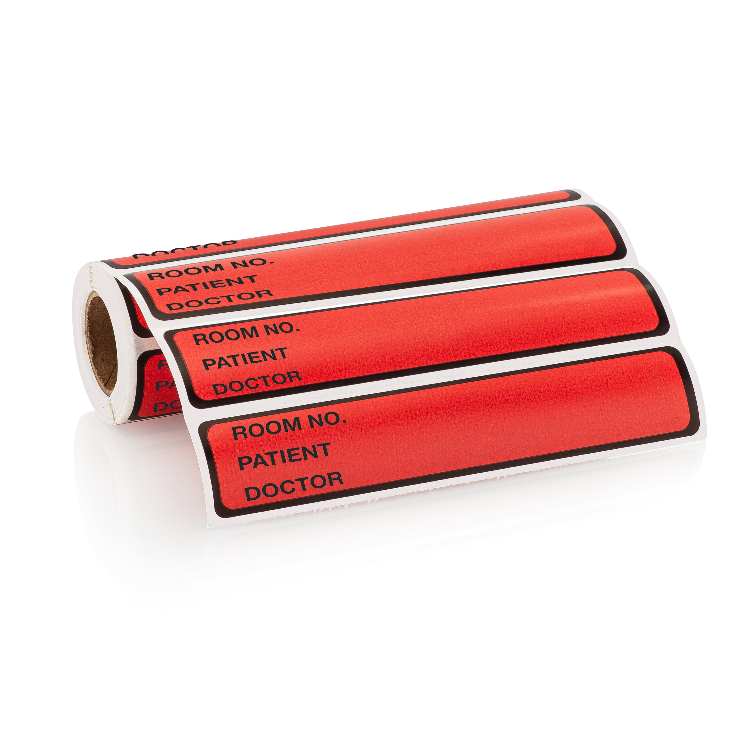 Room No. / Patient / Doctor Preprinted ID Labels for 1” Ring Binder Spines - Roll of 200