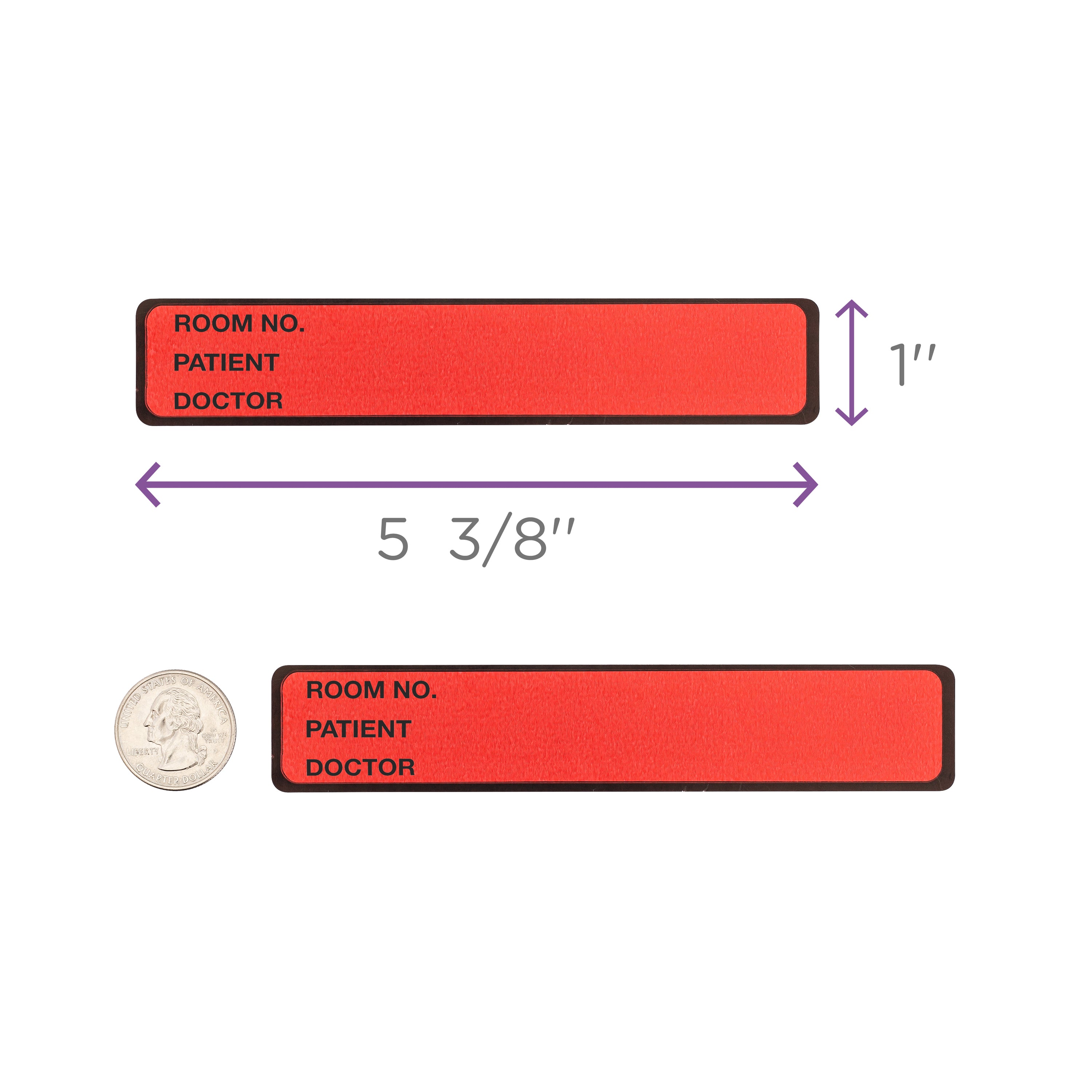Room No. / Patient / Doctor Preprinted ID Labels for 1” Ring Binder Spines - Roll of 200