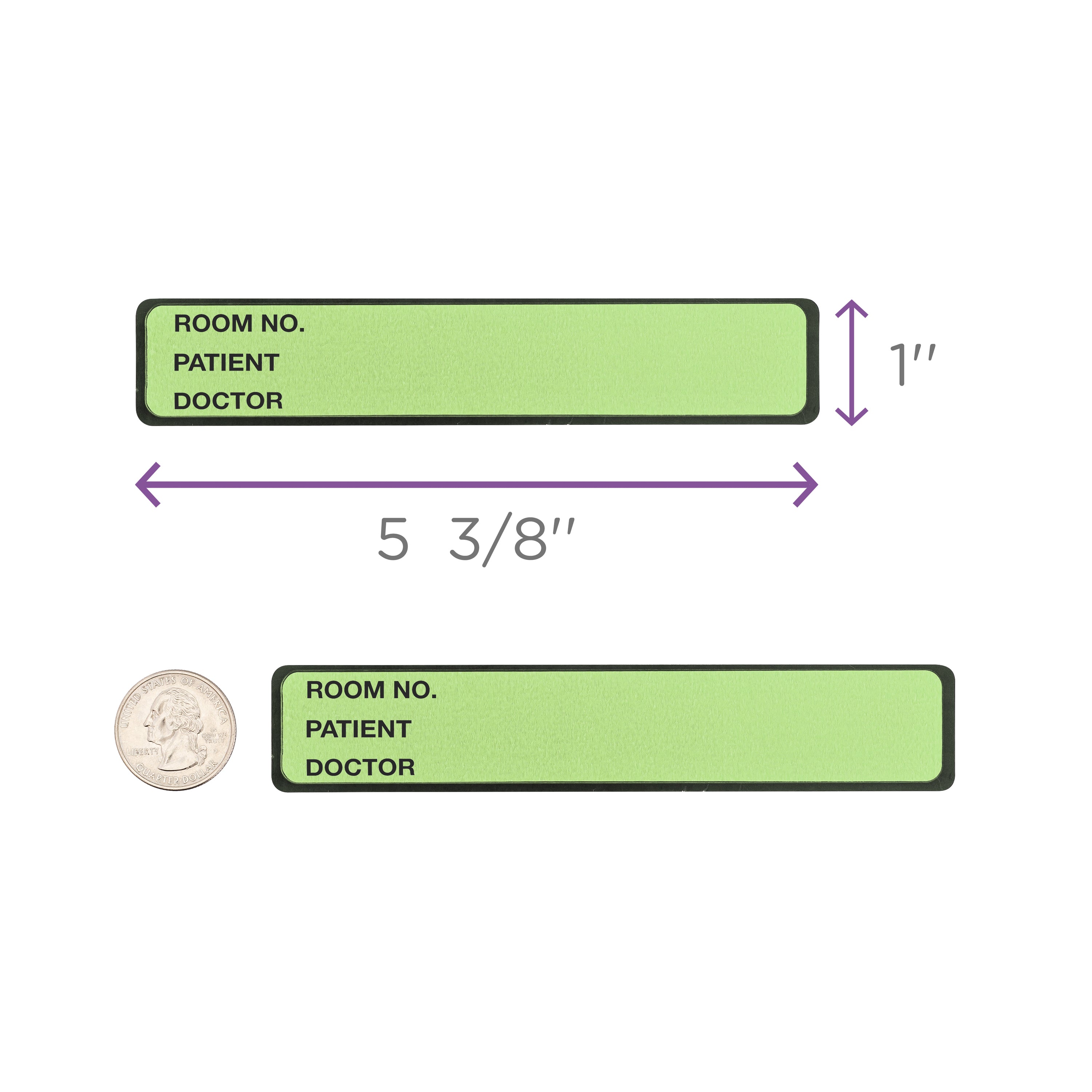 Room No. / Patient / Doctor Preprinted ID Labels for 1” Ring Binder Spines - Roll of 200