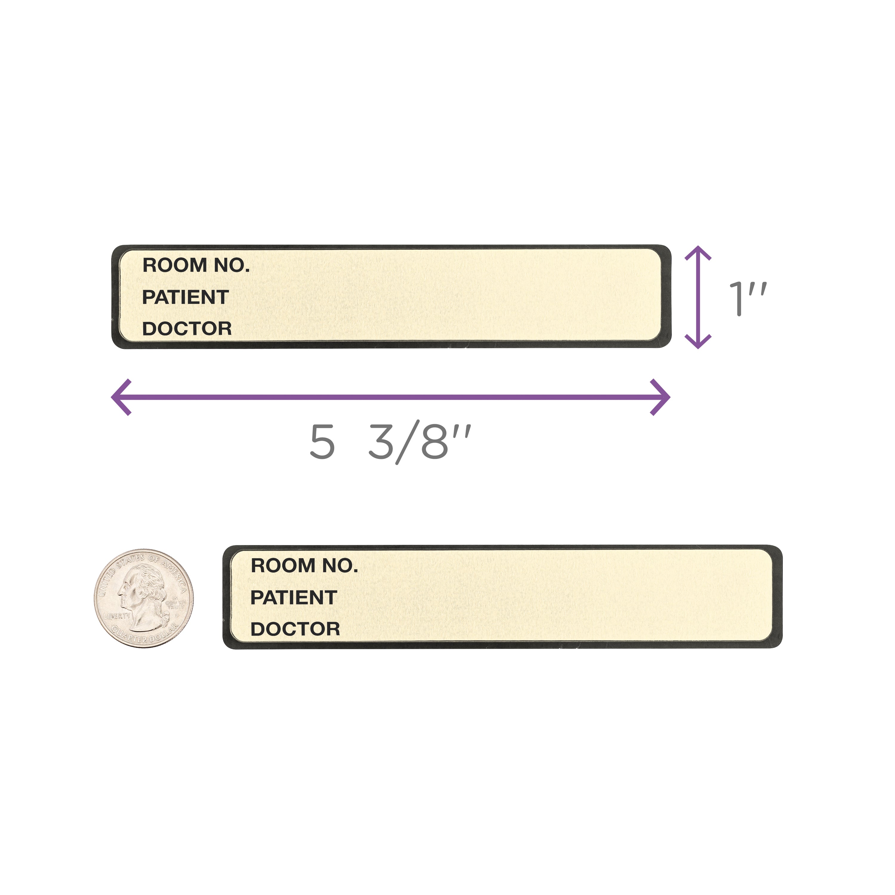 Room No. / Patient / Doctor Preprinted ID Labels for 1” Ring Binder Spines - Roll of 200