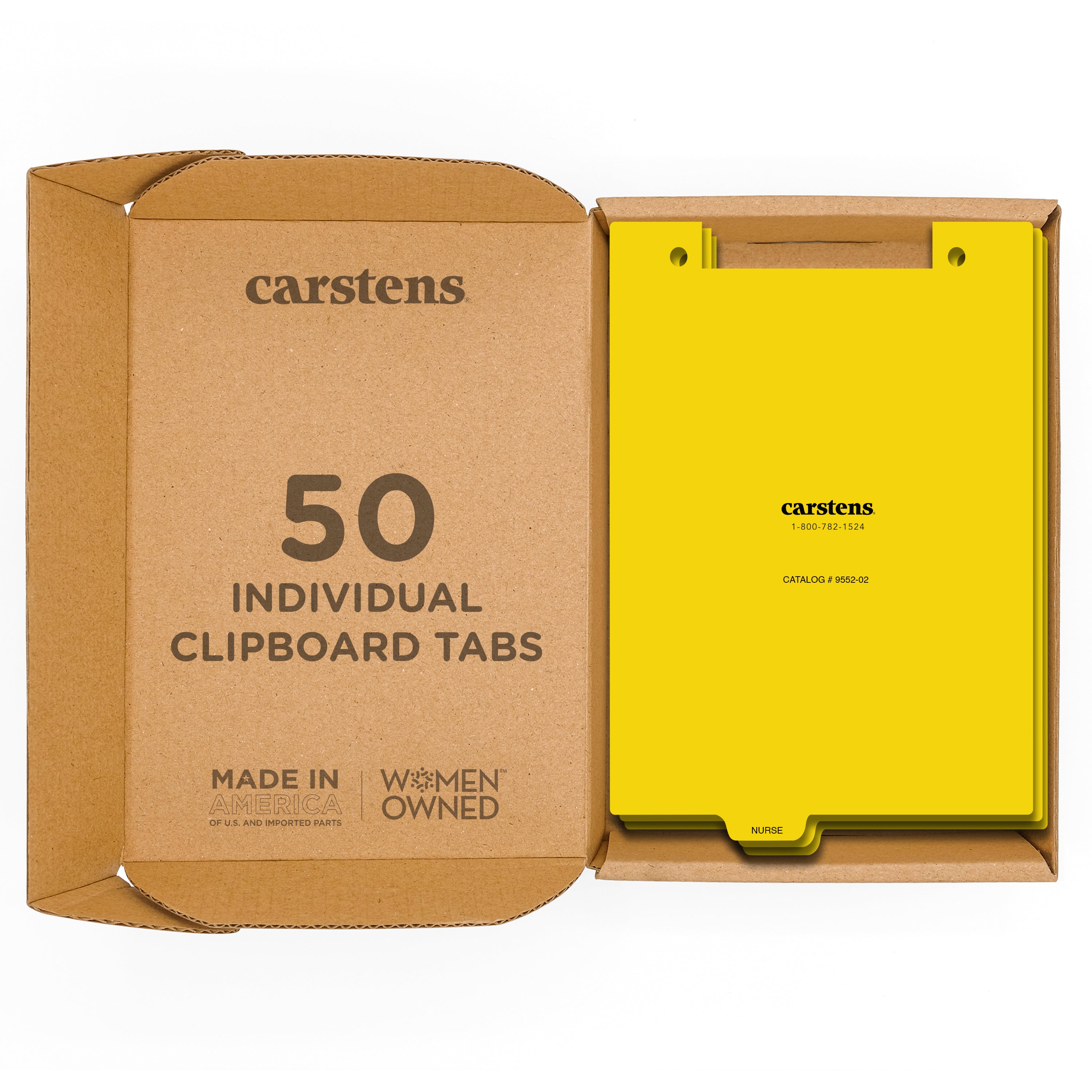 Carstens Patient Chart Clipboard Individual Divider Tabs, US Letter