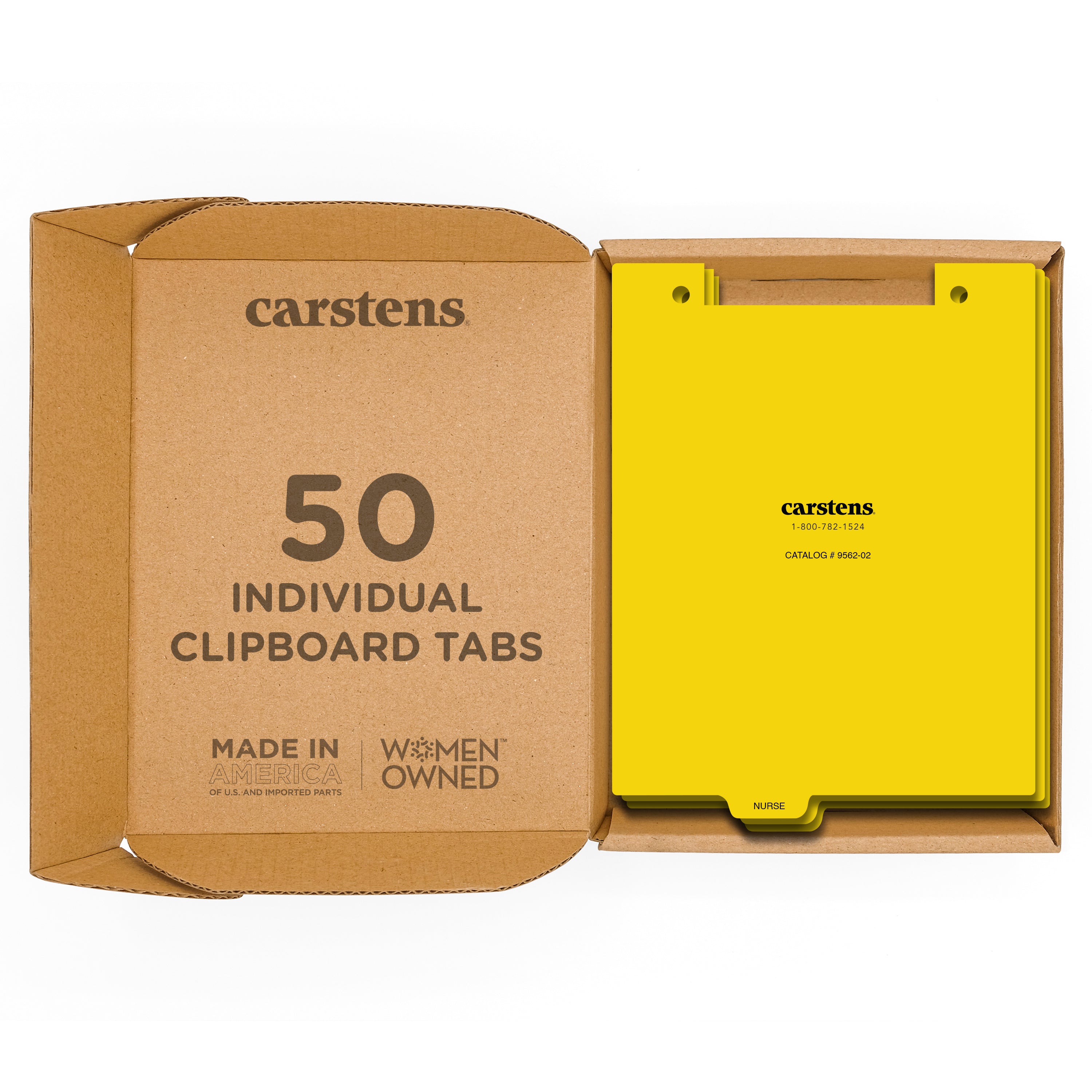 Carstens Patient Chart Clipboard Individual Divider Tabs, Legal