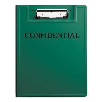 Heavy Duty Low-Profile Privacy Clipboard Confidential