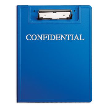 Heavy Duty Low-Profile Privacy Clipboard Confidential