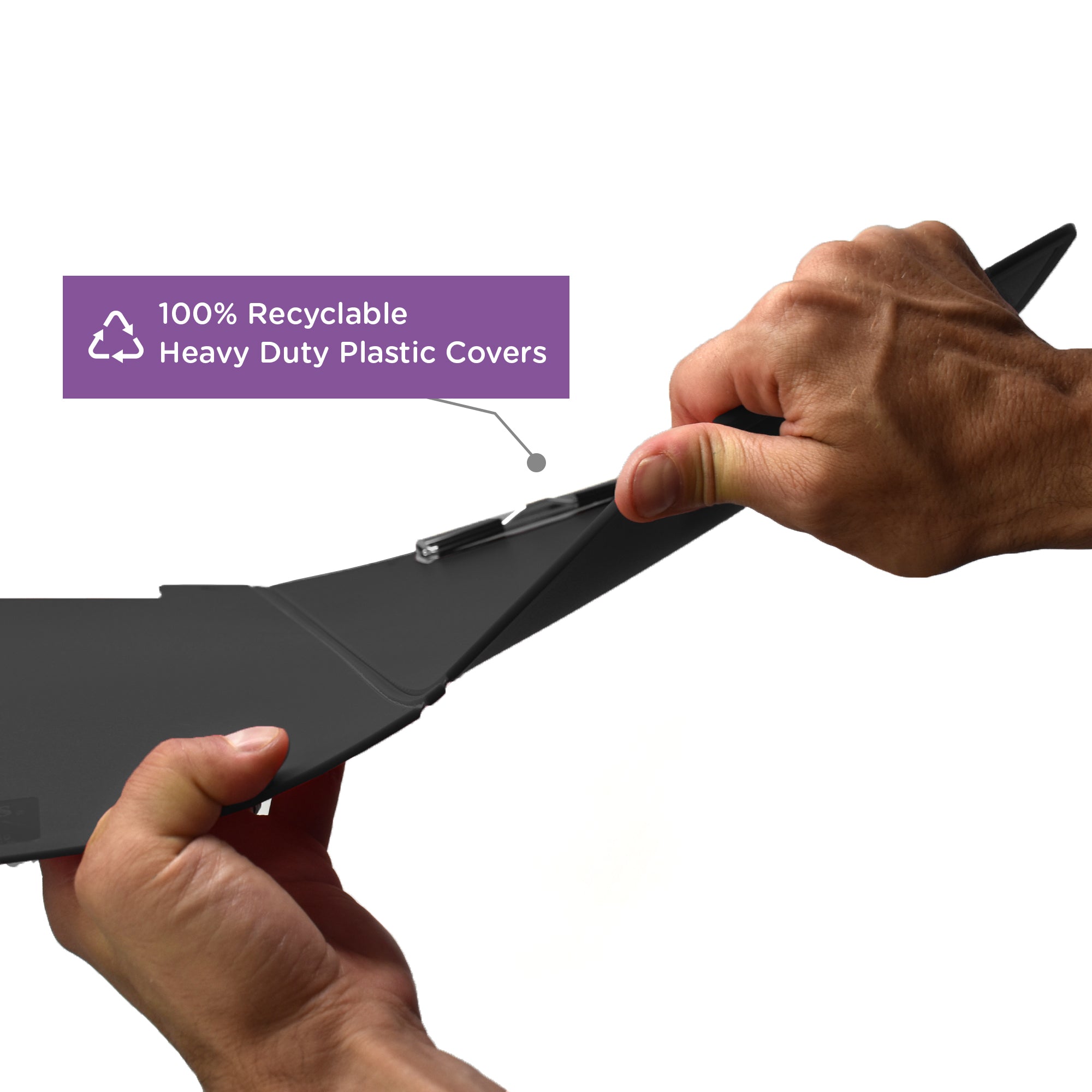 Custom Low-Profile Clipboard with Cover – Plastic