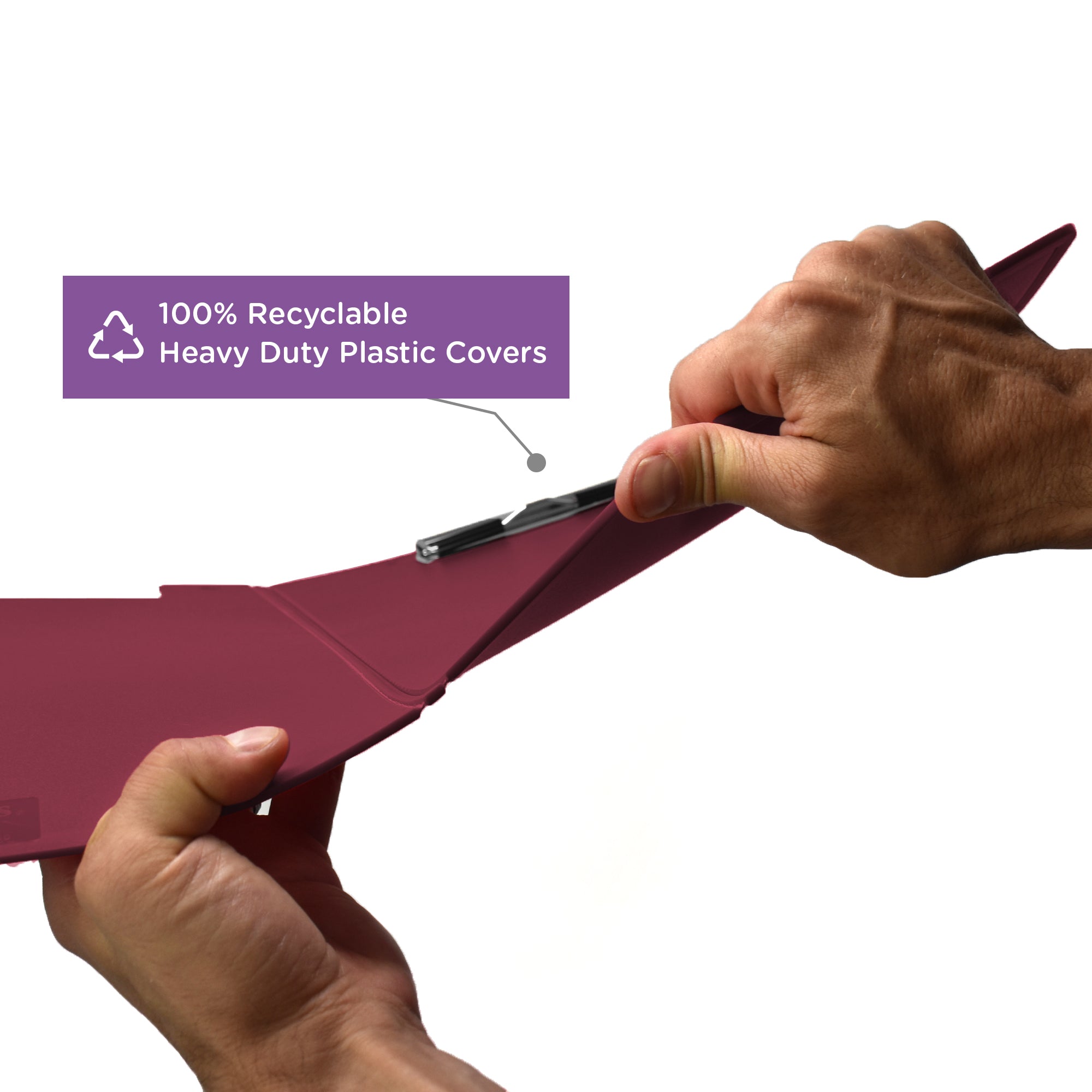 Custom Low-Profile Clipboard with Cover – Plastic