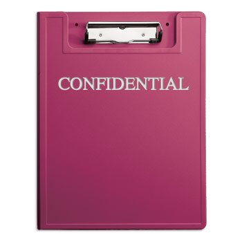 Heavy Duty Low-Profile Privacy Clipboard Confidential