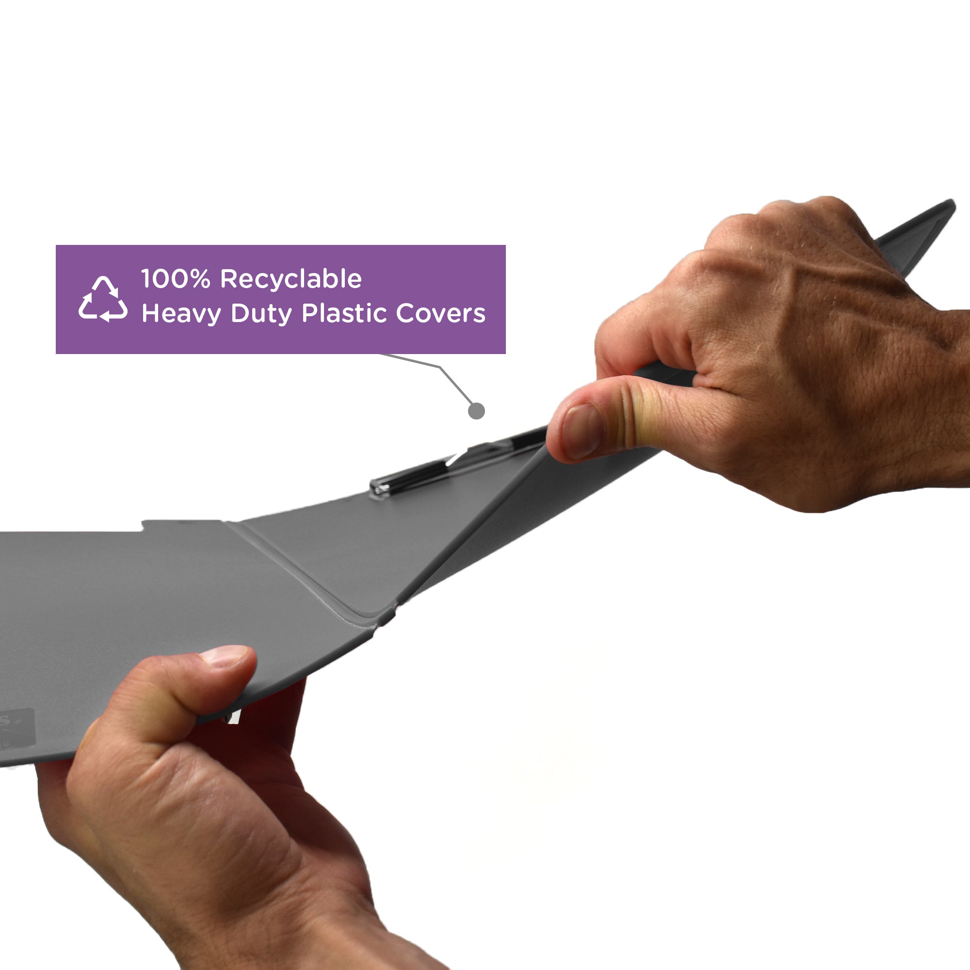 Custom Low-Profile Clipboard with Cover – Plastic