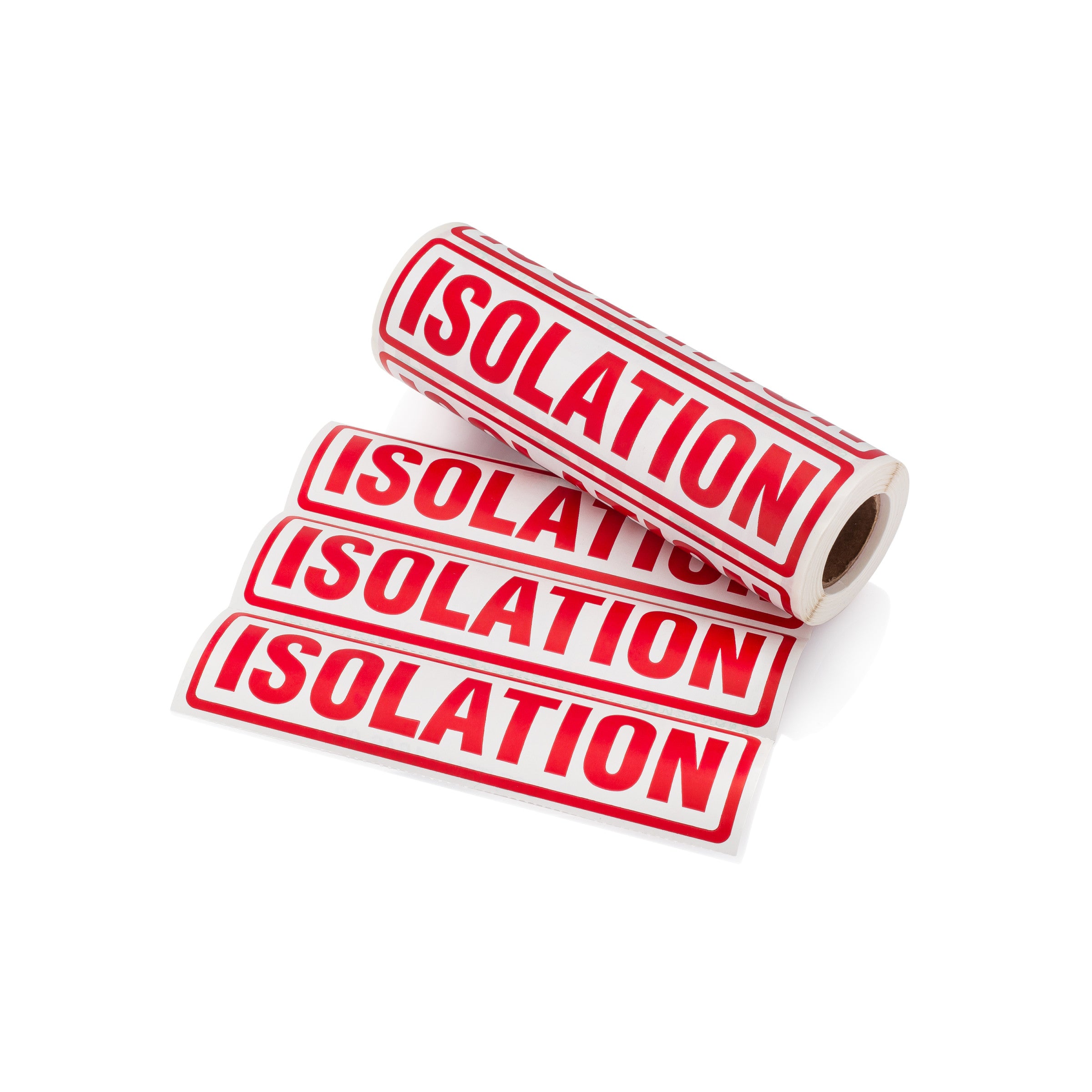 Isolation Alert and Instruction Labels, White, W5.375" x H1.375" (Roll of 200)