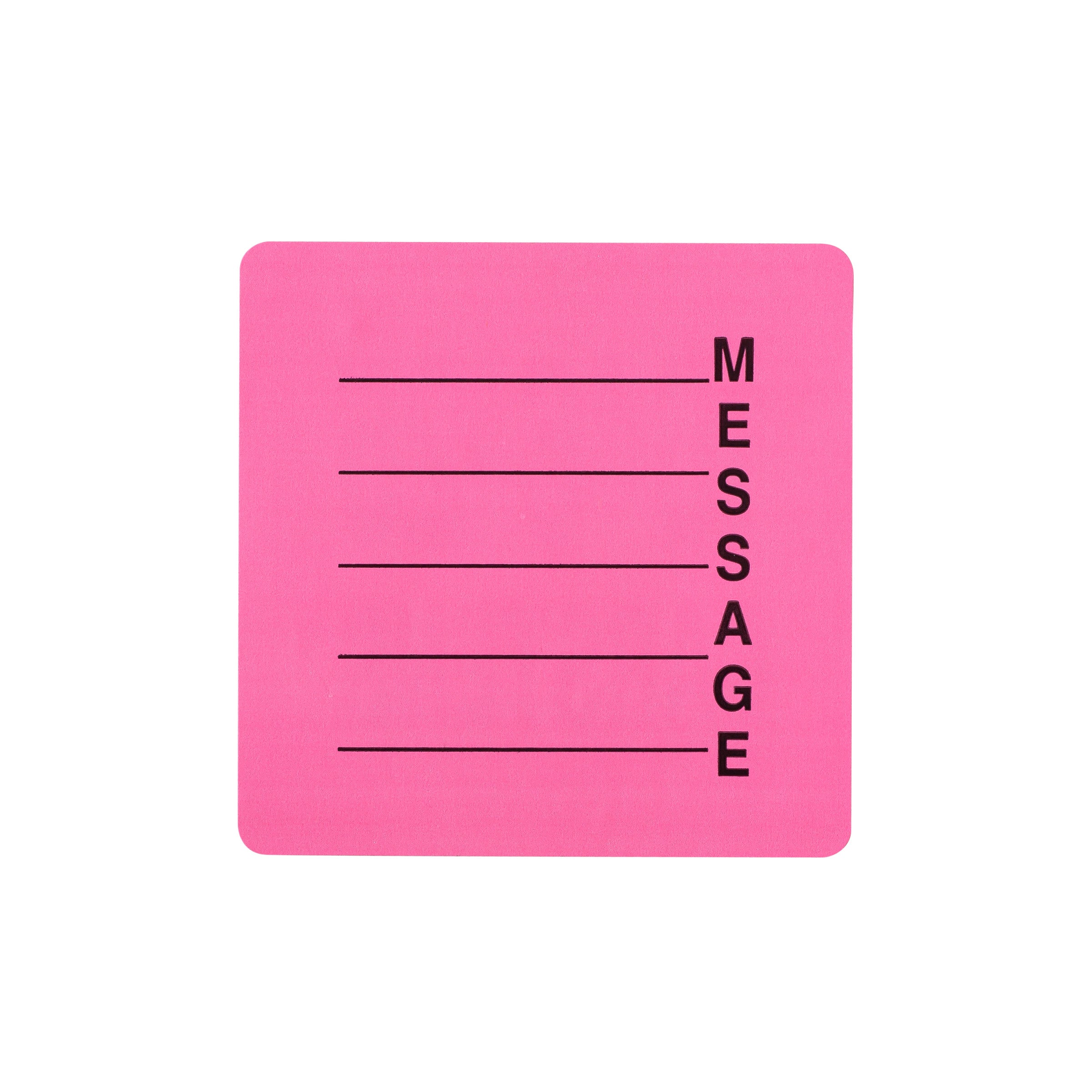Message Alert and Instruction Labels, Pink, W2.5" x H.2.5" (Roll of 100)