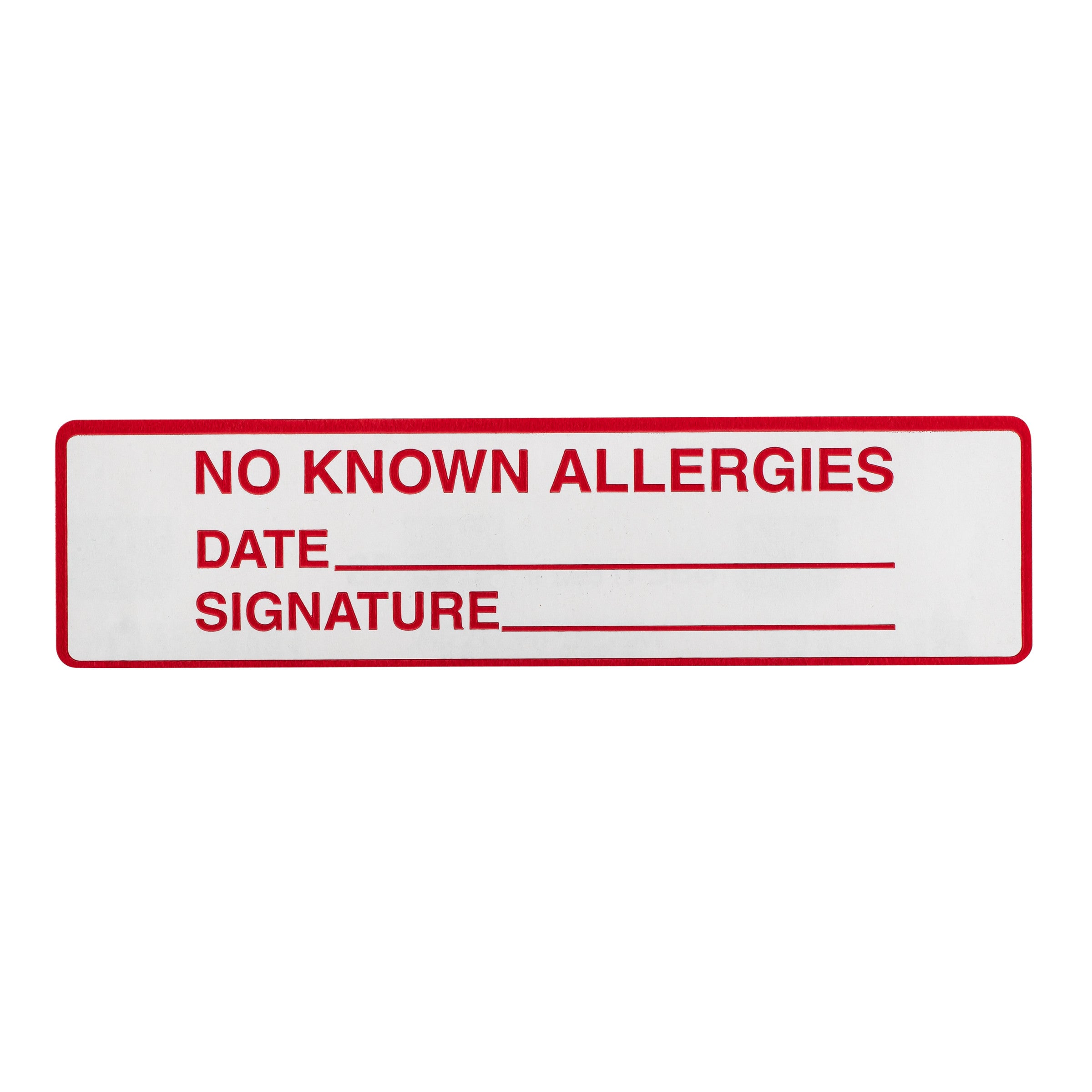 No Known Allergies Alert and Instruction Labels, White, W5.375" x H1.375" (Roll of 200)