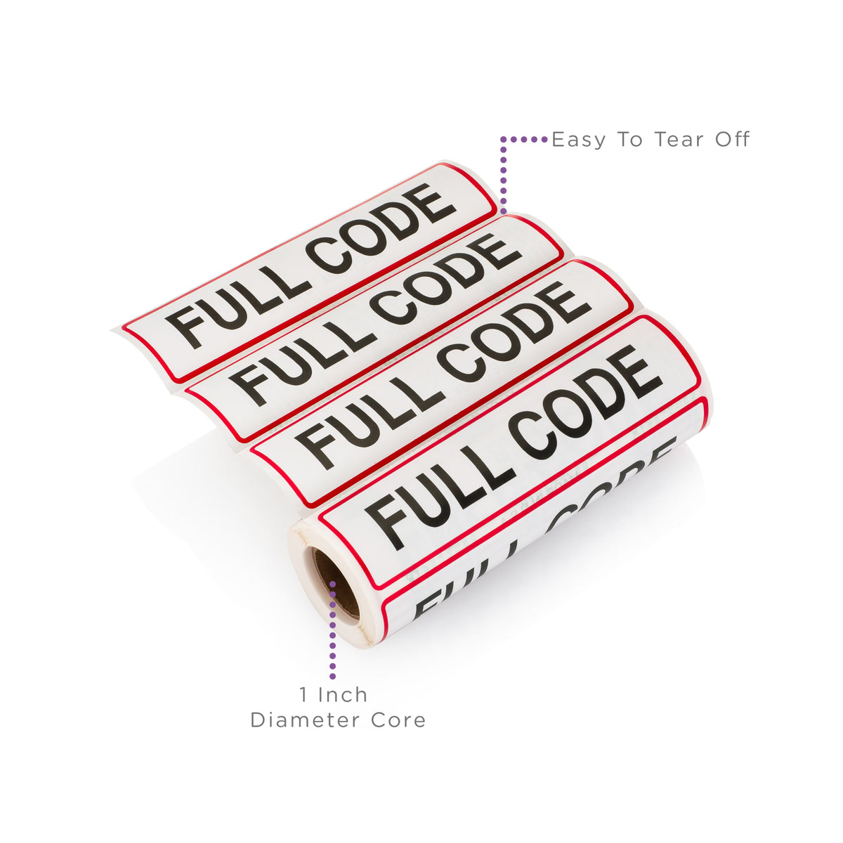 Full Code Alert Label for Medical Charts | Carstens
