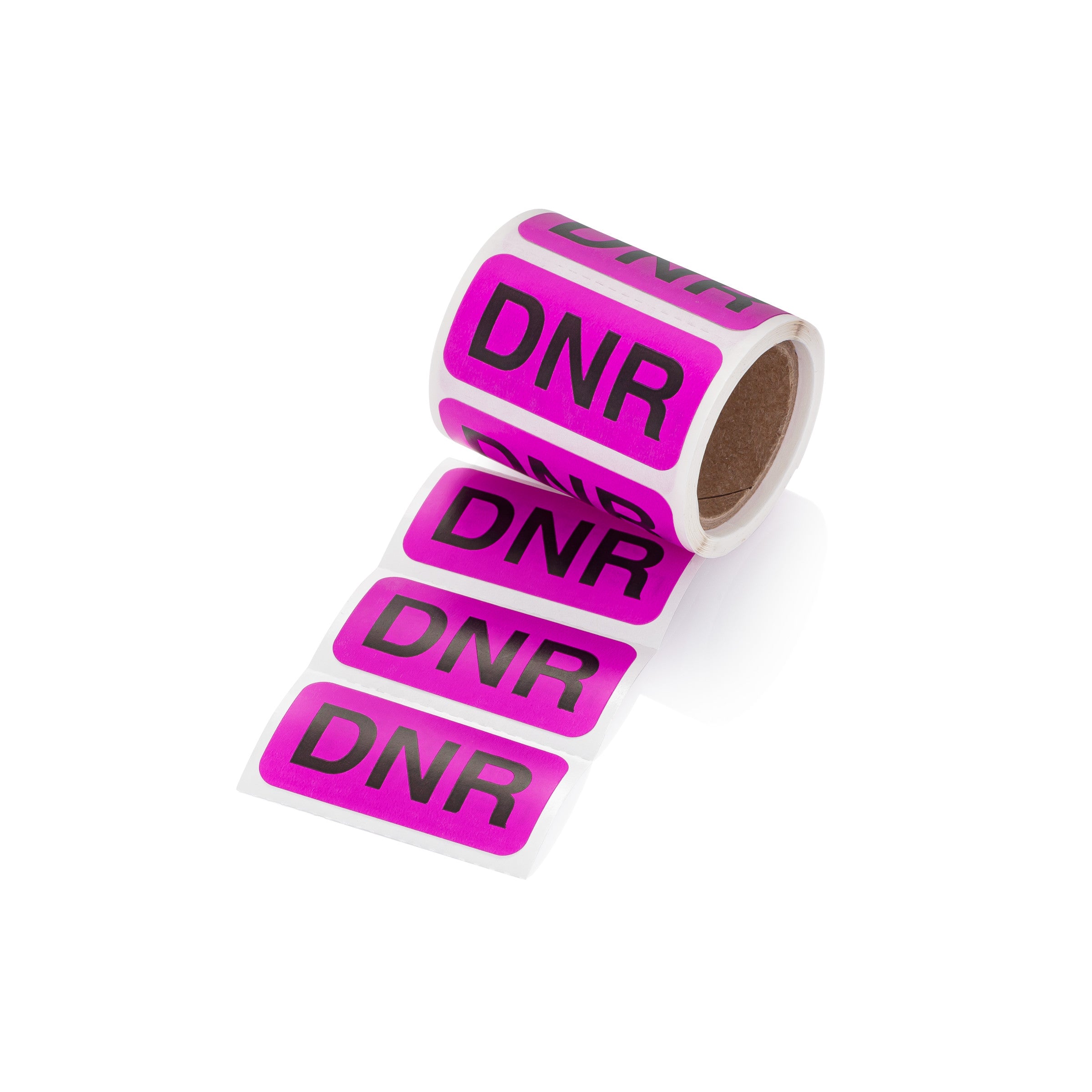 DNR Alert and Instruction Labels, Purple, W1.5" x H.75" (Roll of 100)
