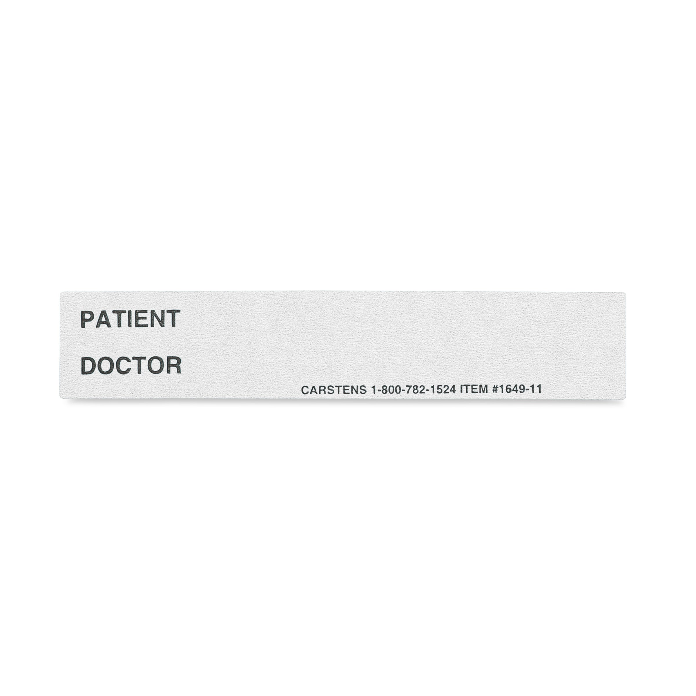 Patient / Doctor Preprinted ID Cards for 1.5 – 4” Ring Binder Spines - Pack of 100