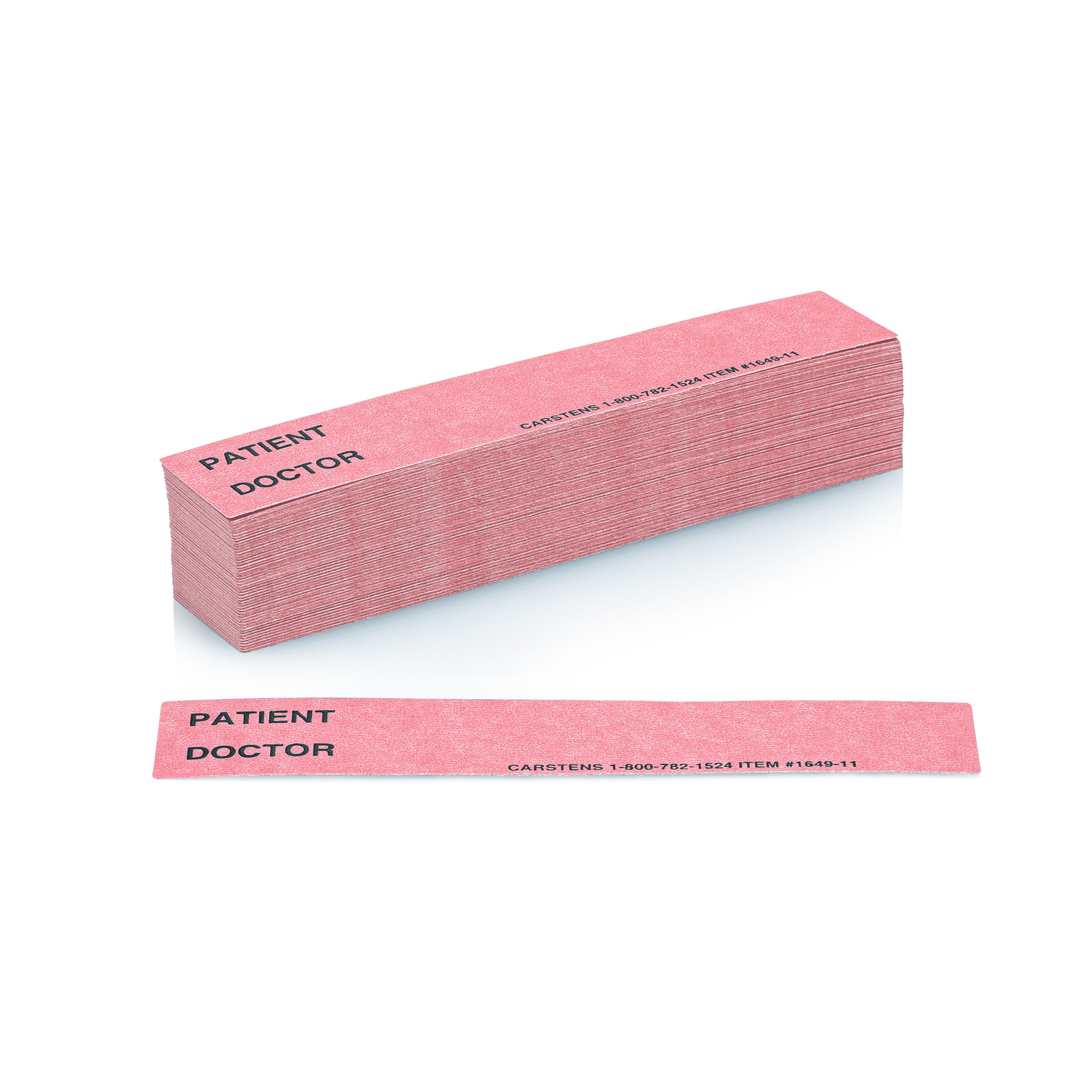 Patient / Doctor Preprinted ID Cards for 1.5 – 4” Ring Binder Spines - Pack of 100