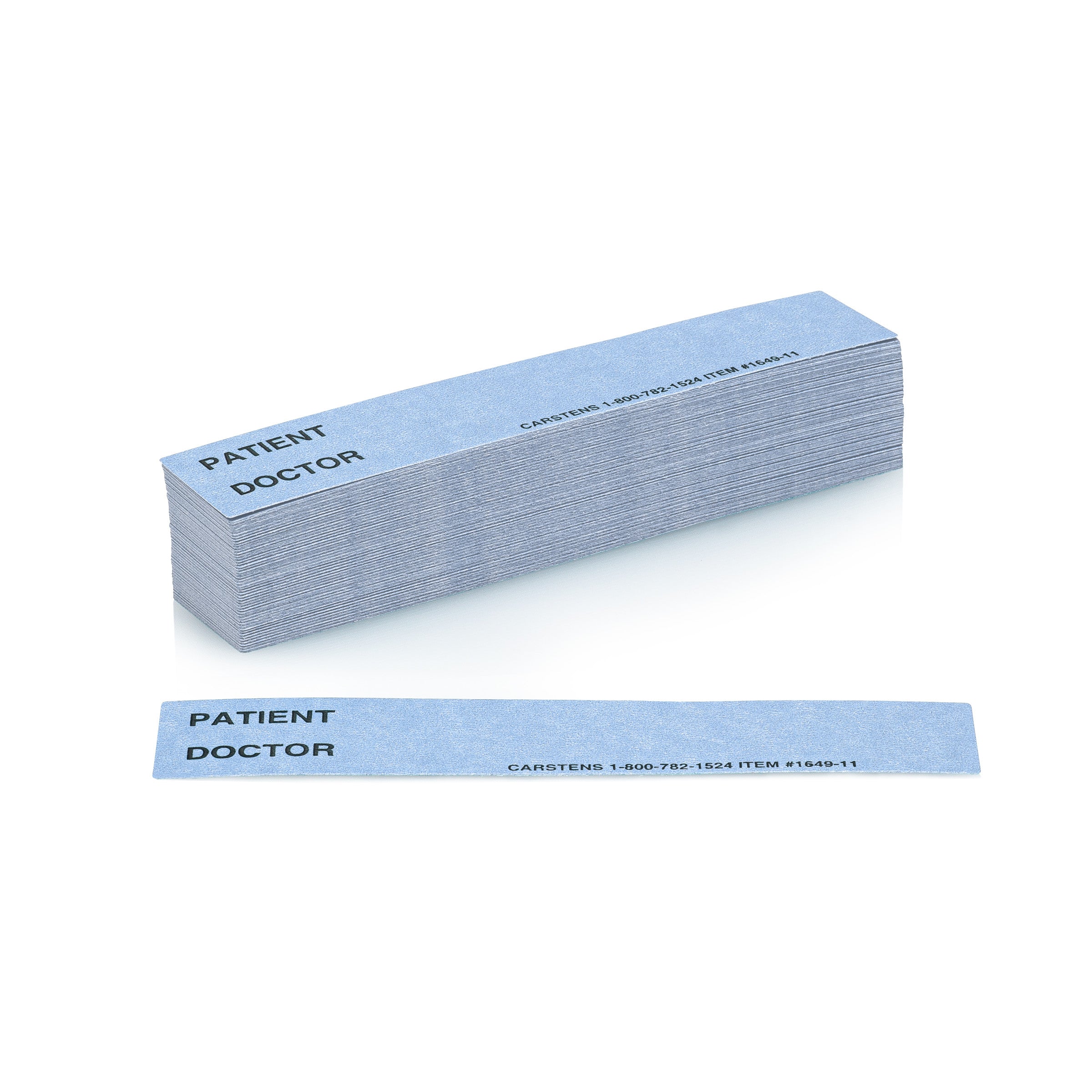 Patient / Doctor Preprinted ID Cards for 1.5 – 4” Ring Binder Spines - Pack of 100