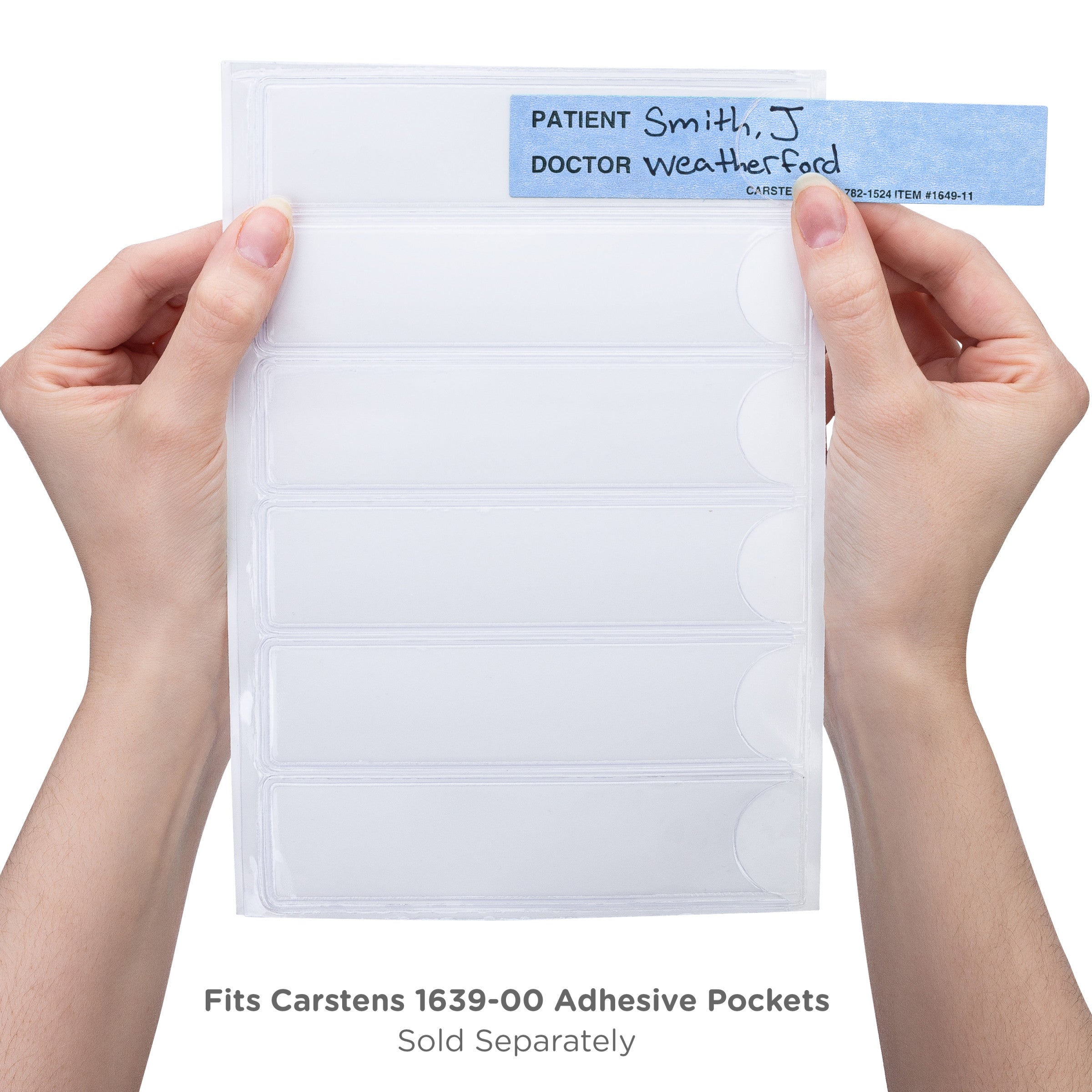 Patient / Doctor Preprinted ID Cards for 1.5 – 4” Ring Binder Spines - Pack of 100