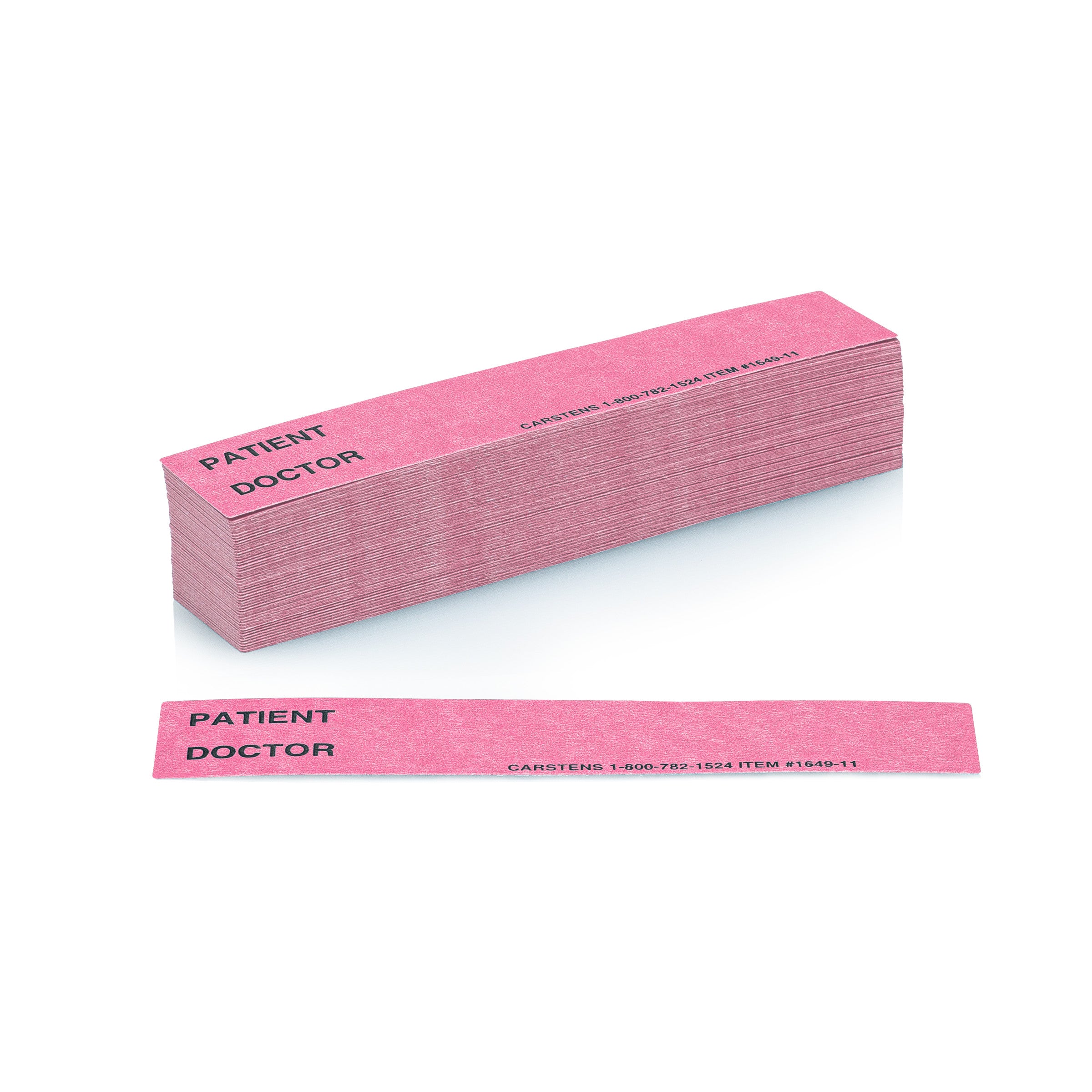 Patient / Doctor Preprinted ID Cards for 1.5 – 4” Ring Binder Spines - Pack of 100