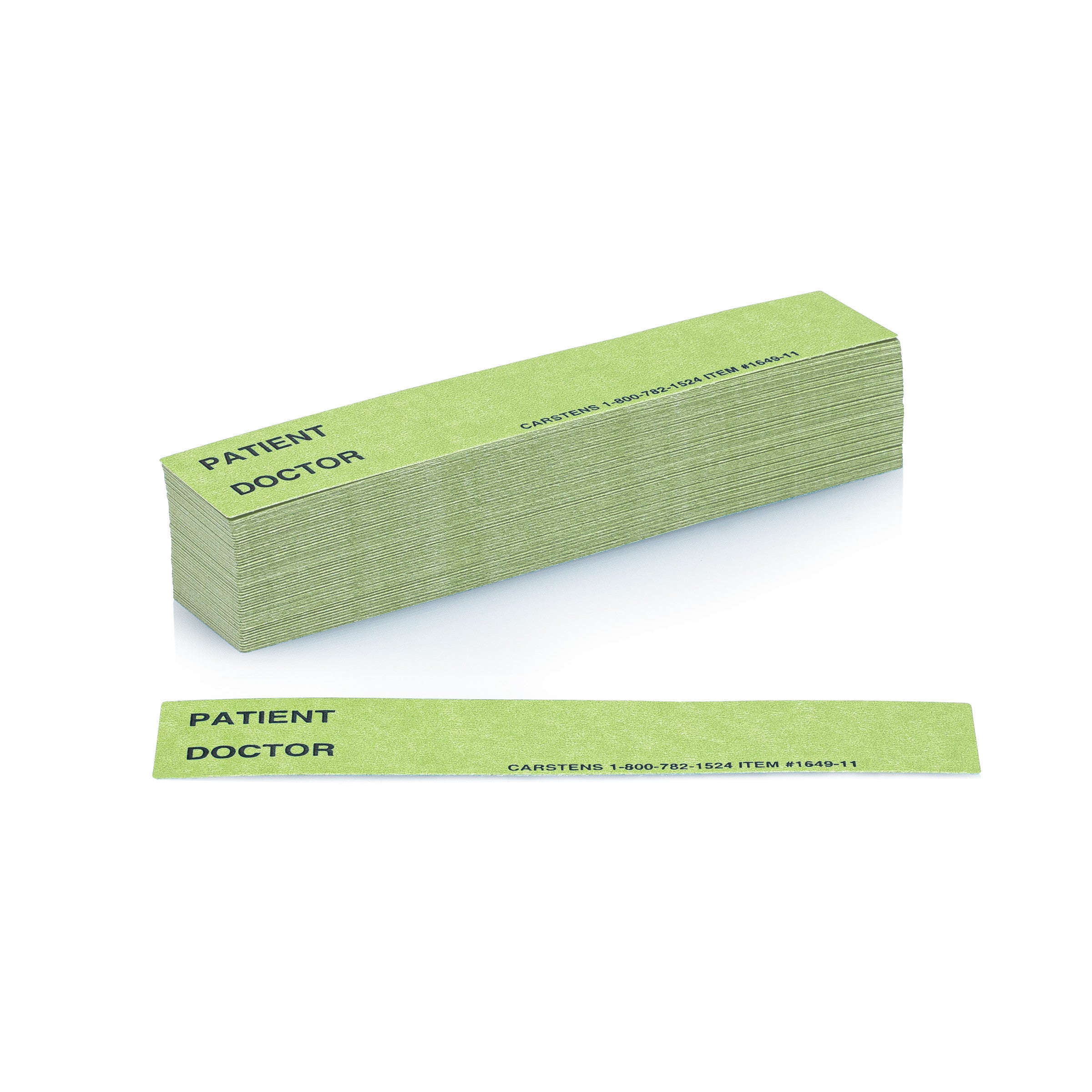 Patient / Doctor Preprinted ID Cards for 1.5 – 4” Ring Binder Spines - Pack of 100