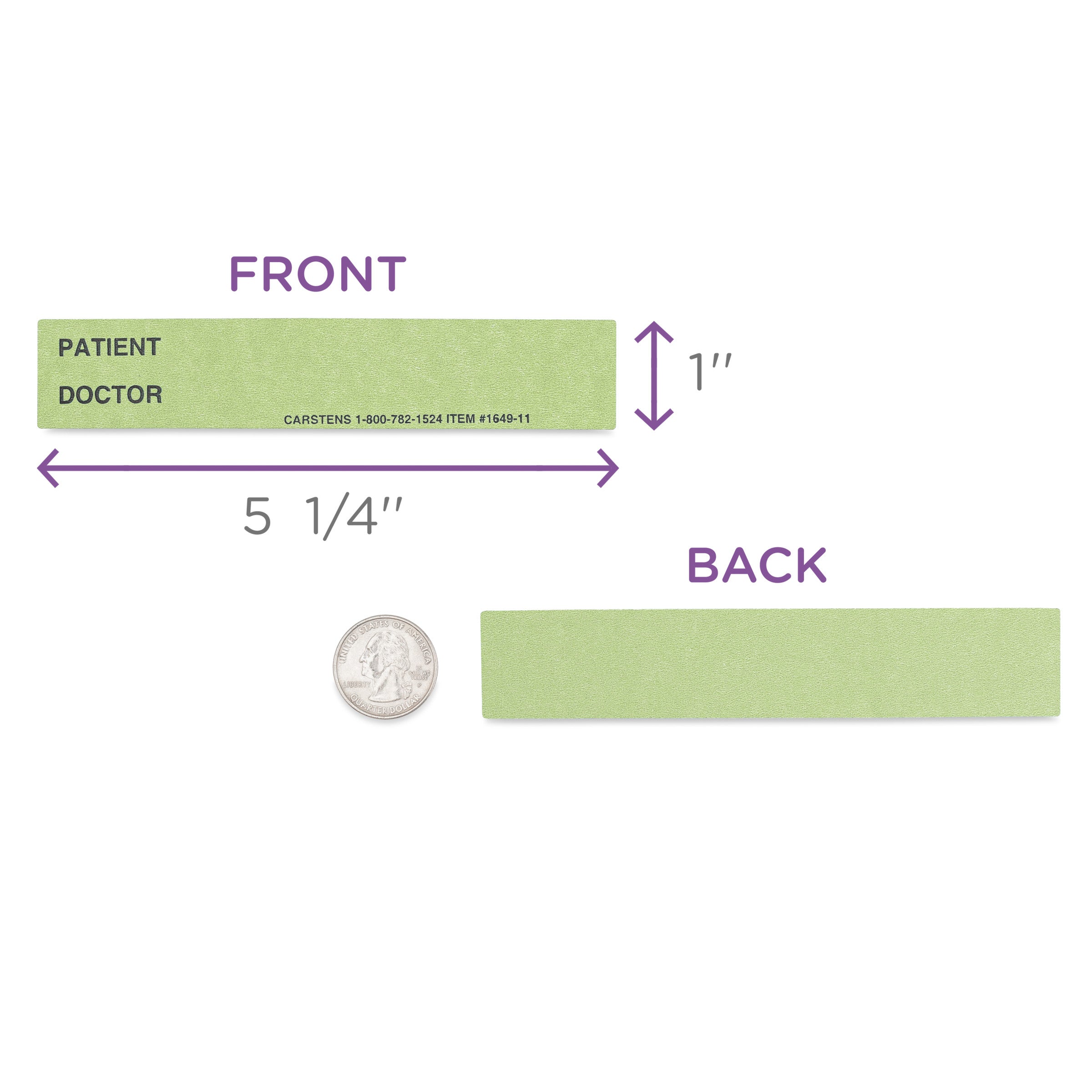 Patient / Doctor Preprinted ID Cards for 1.5 – 4” Ring Binder Spines - Pack of 100
