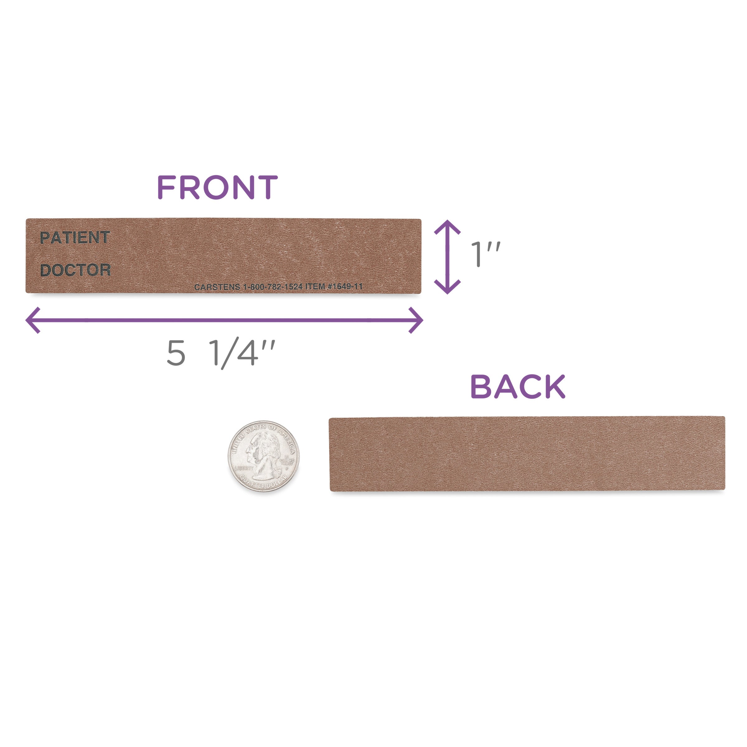 Patient / Doctor Preprinted ID Cards for 1.5 – 4” Ring Binder Spines - Pack of 100
