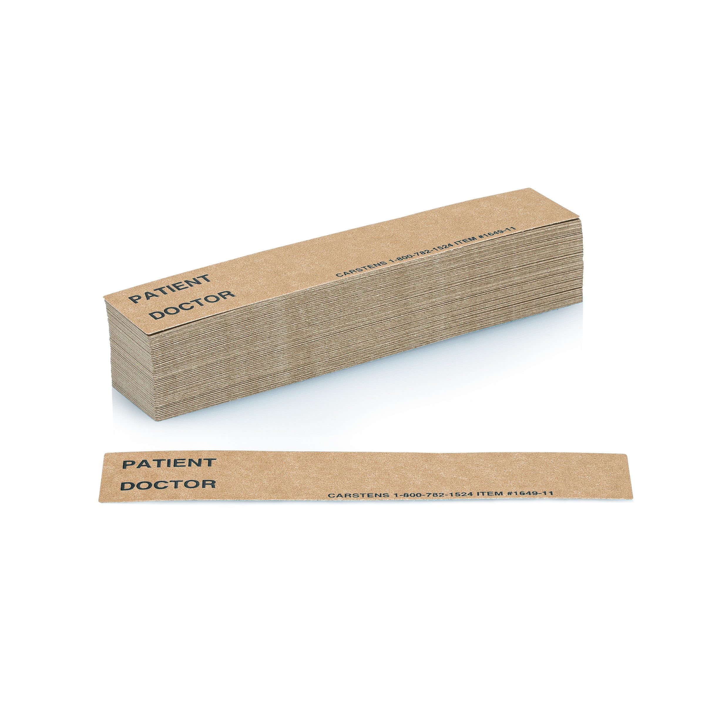 Patient / Doctor Preprinted ID Cards for 1.5 – 4” Ring Binder Spines - Pack of 100