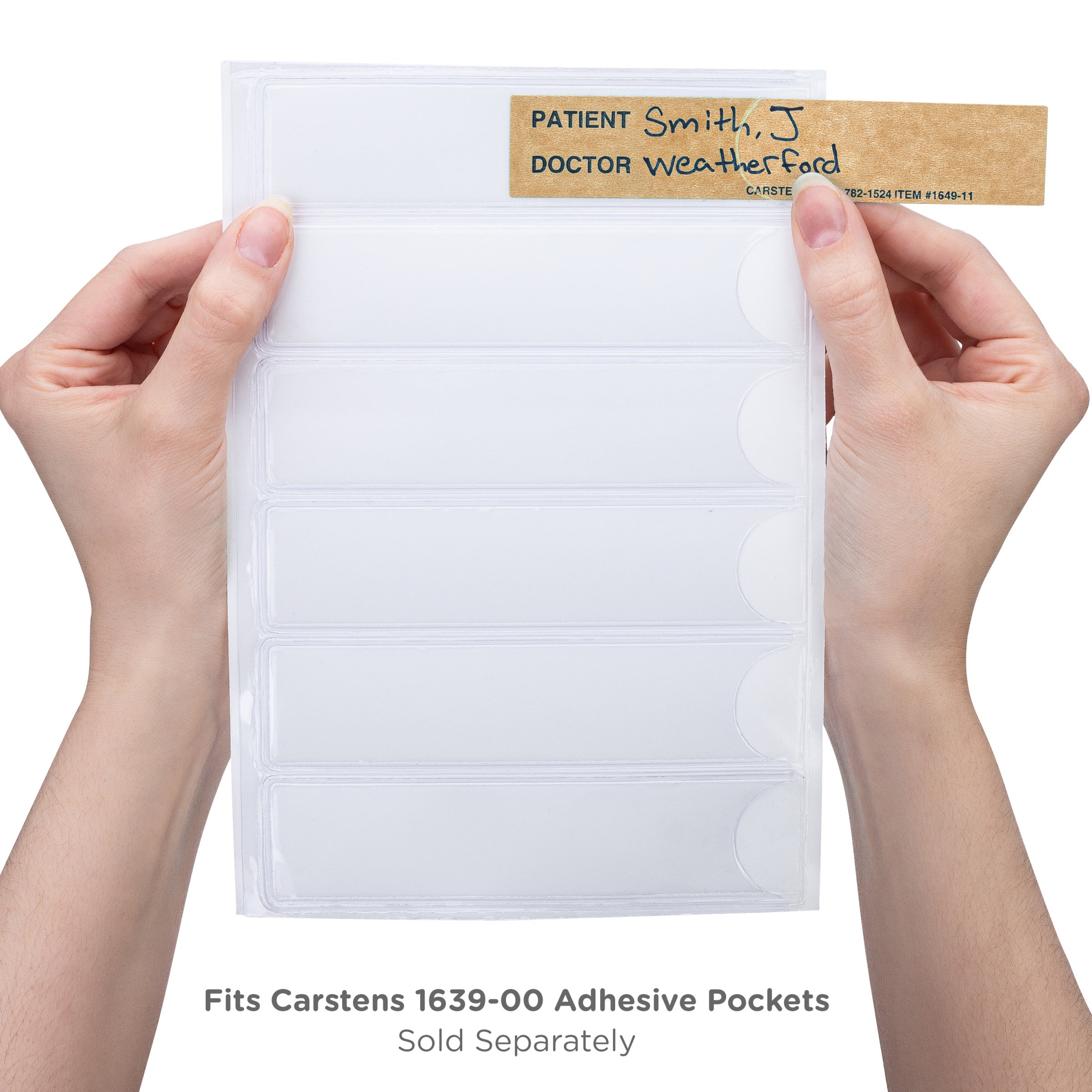 Patient / Doctor Preprinted ID Cards for 1.5 – 4” Ring Binder Spines - Pack of 100