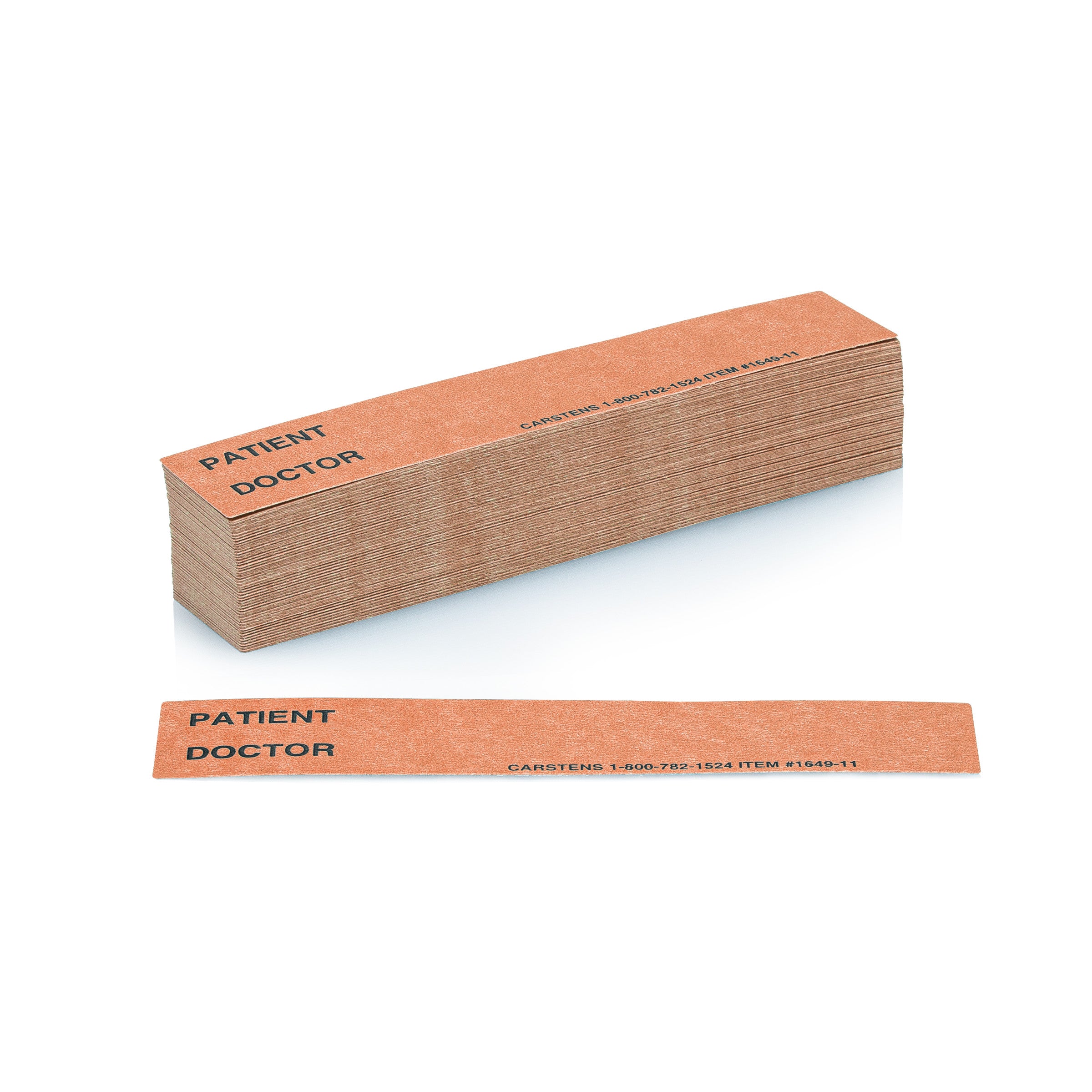 Patient / Doctor Preprinted ID Cards for 1.5 – 4” Ring Binder Spines - Pack of 100