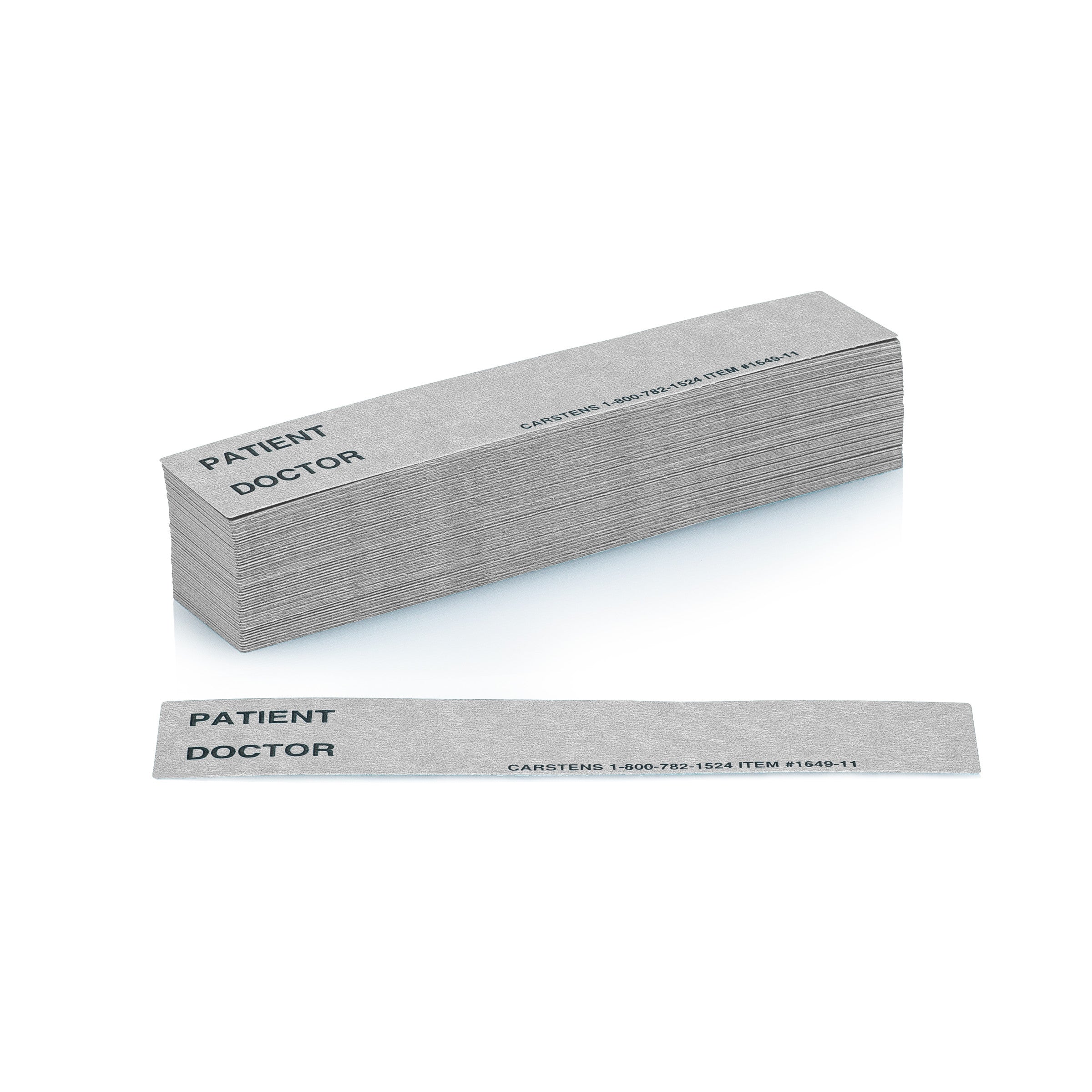 Patient / Doctor Preprinted ID Cards for 1.5 – 4” Ring Binder Spines - Pack of 100