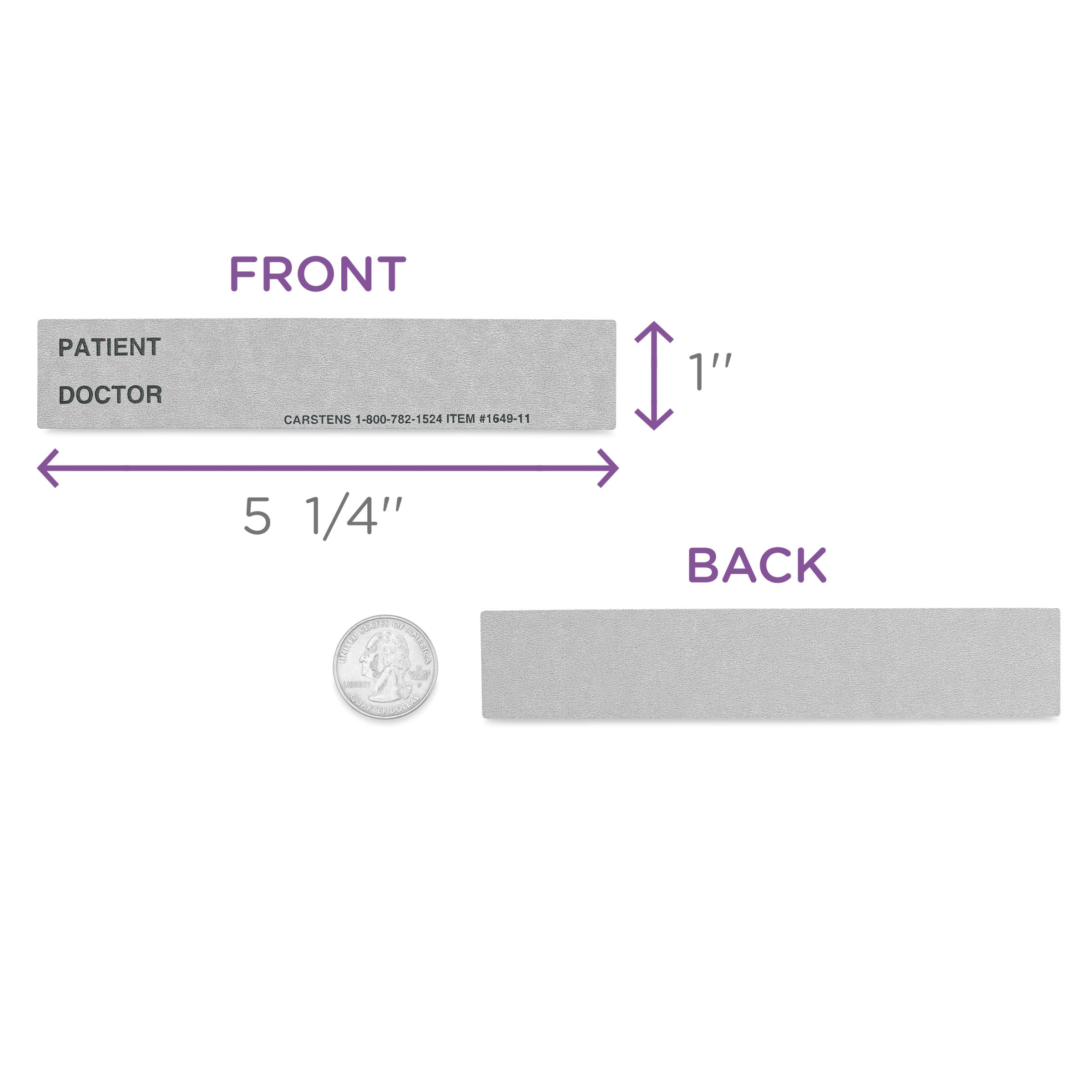 Patient / Doctor Preprinted ID Cards for 1.5 – 4” Ring Binder Spines - Pack of 100