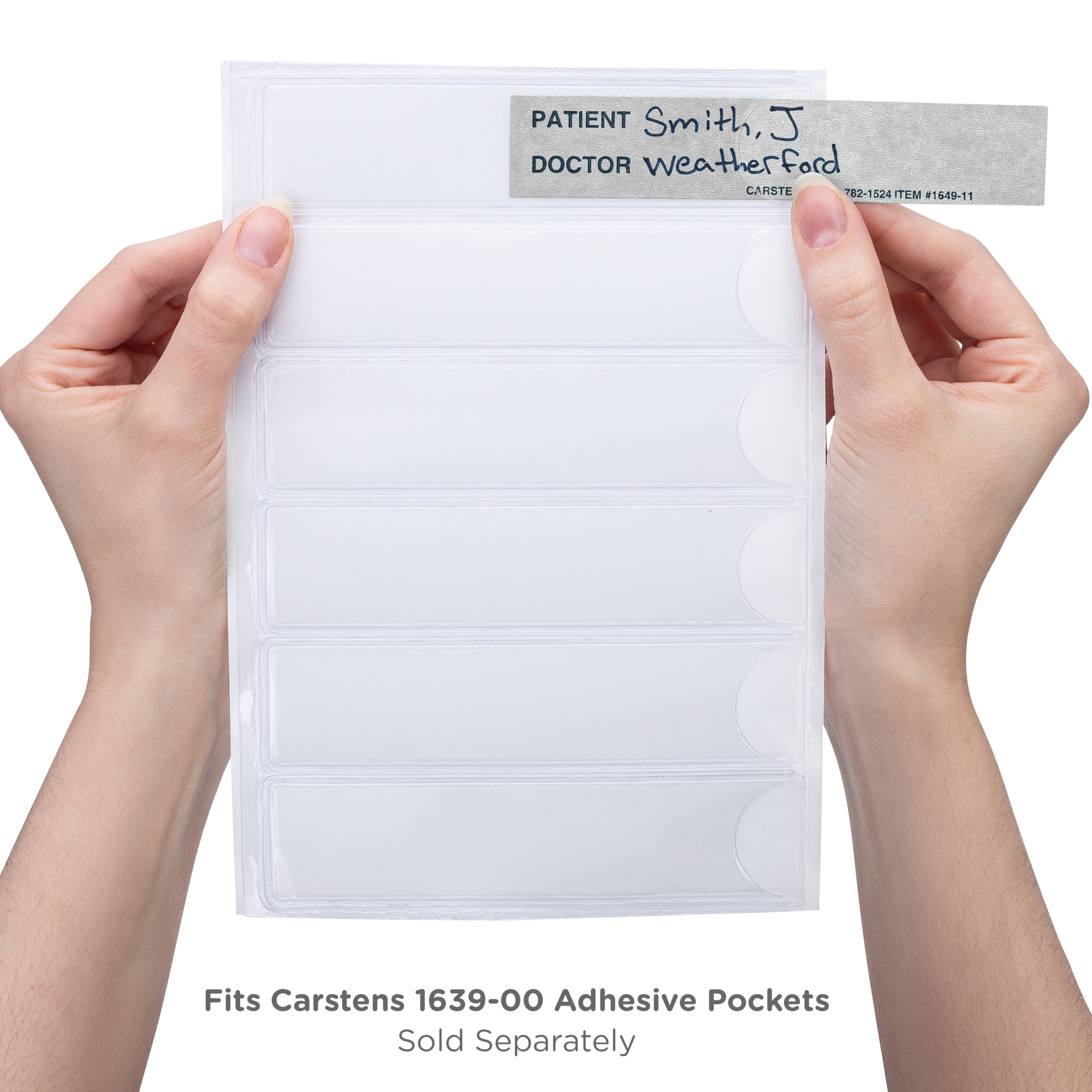 Patient / Doctor Preprinted ID Cards for 1.5 – 4” Ring Binder Spines - Pack of 100