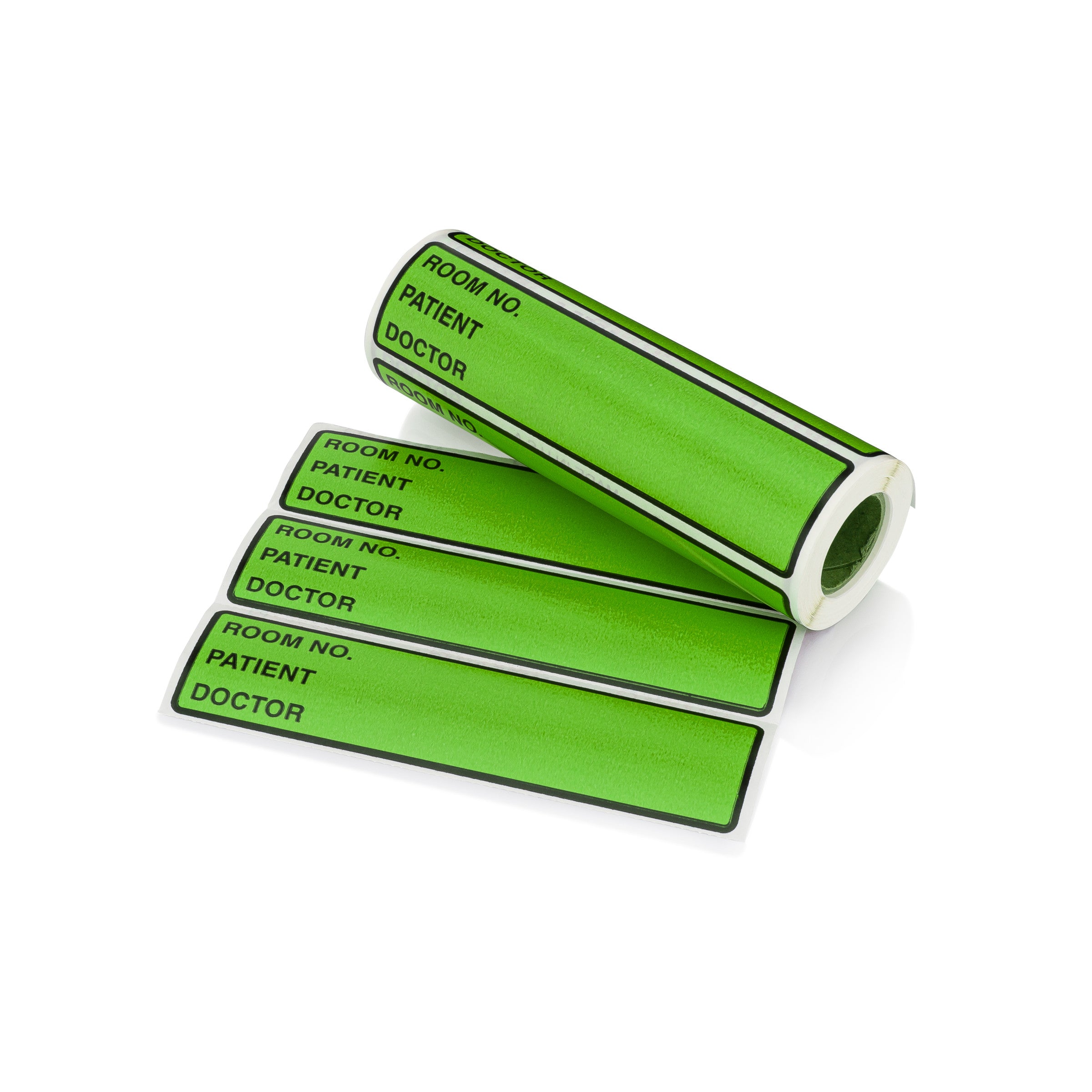 Room No. / Patient / Doctor Preprinted ID Labels for 1.5 – 4” Ring Binder Spines - Roll of 200